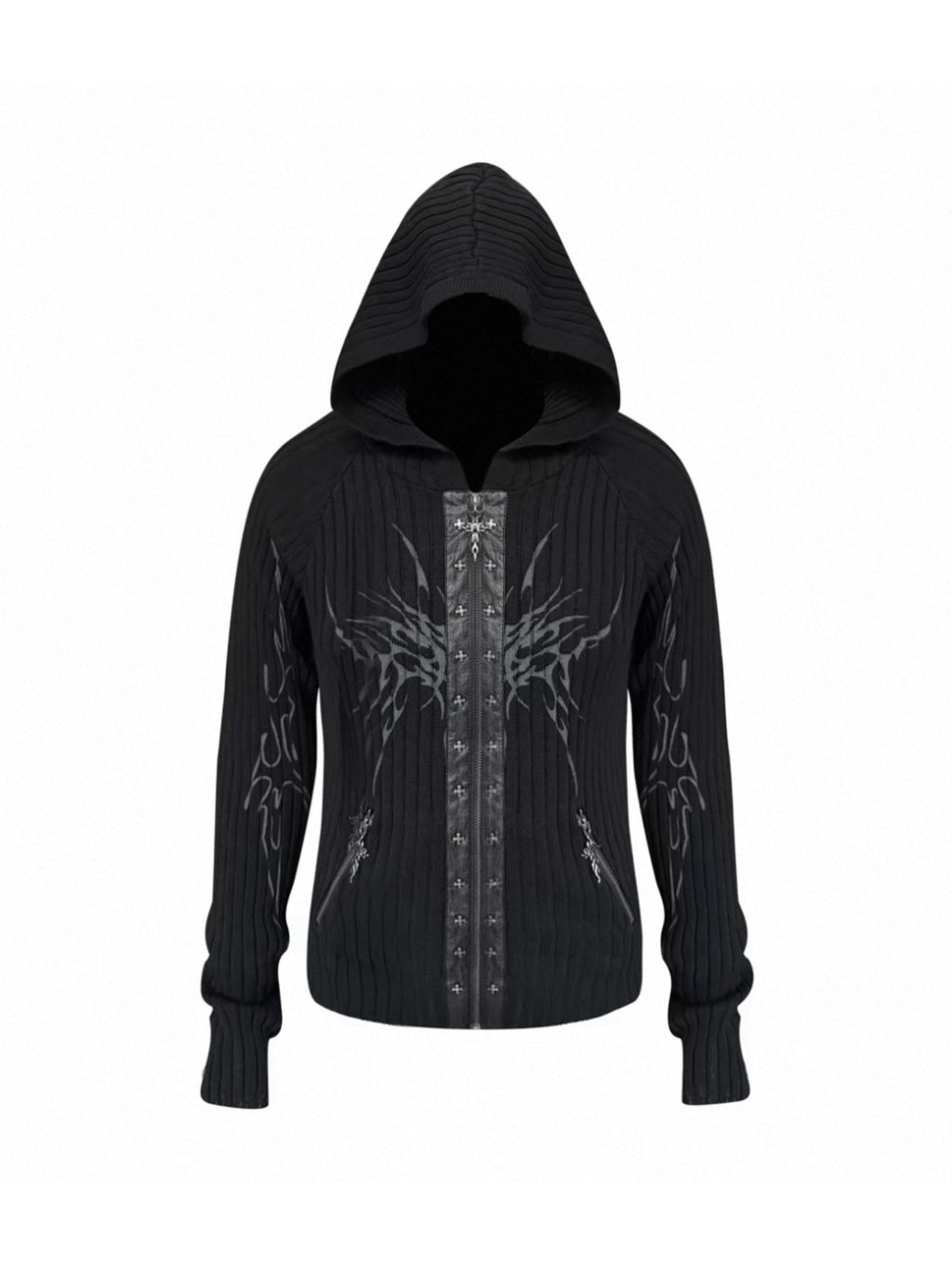 TRIBAL WING RIBBED HOODIE