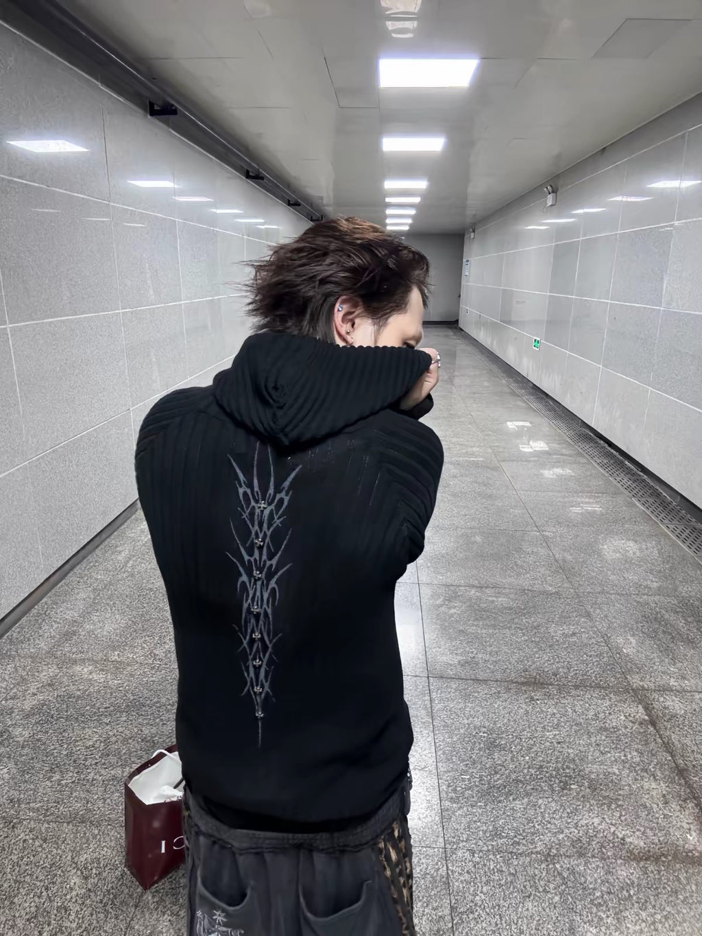 TRIBAL WING RIBBED HOODIE