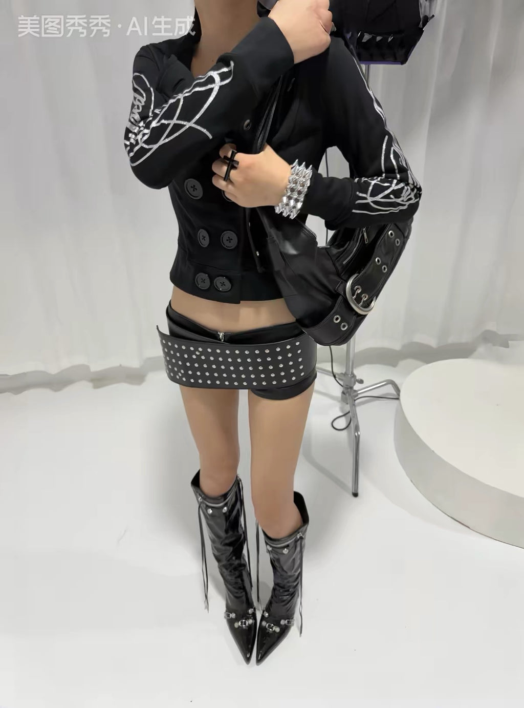 SCRIPT DOUBLE BUTTON HOODIE
