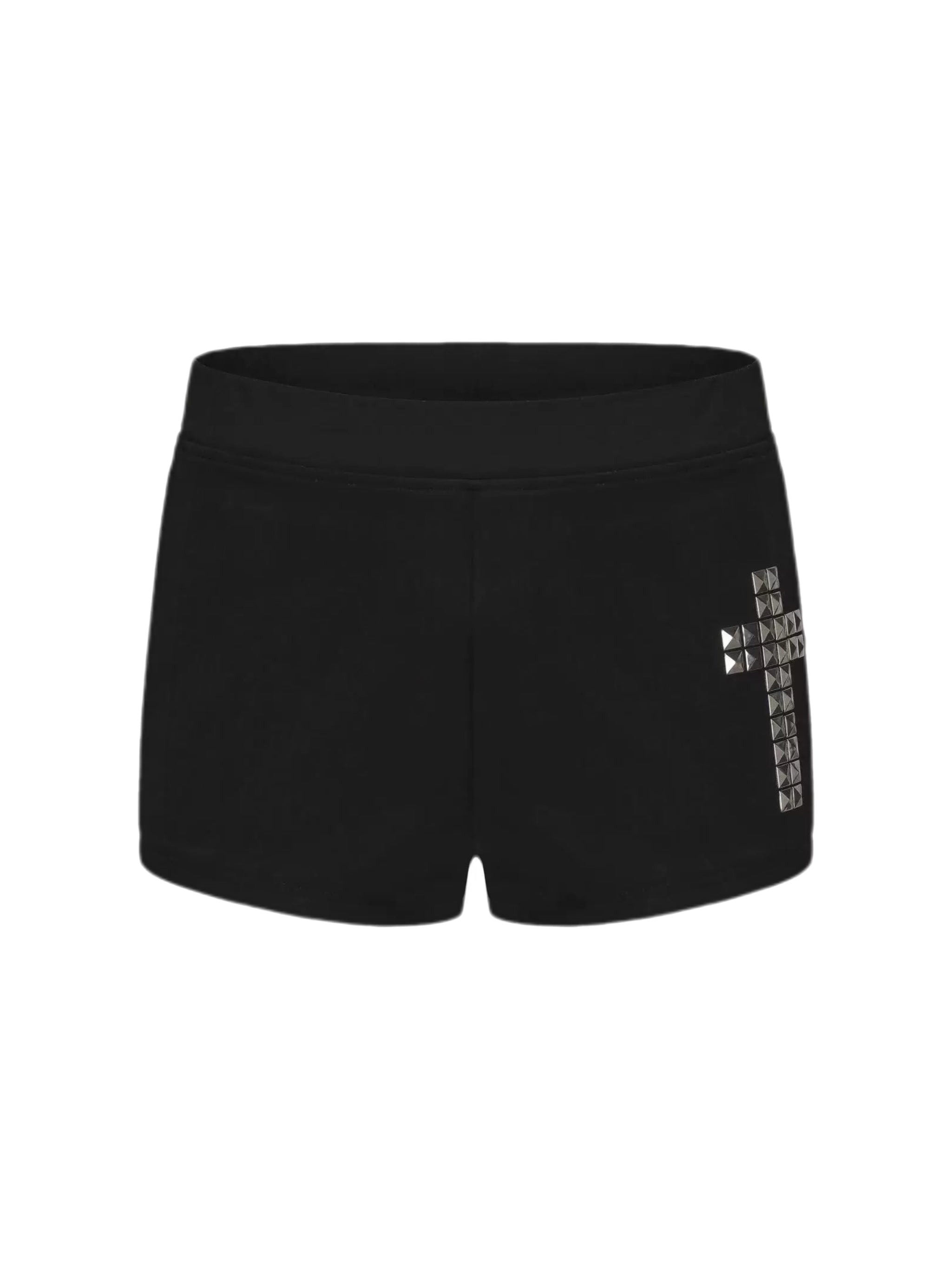 STUDDED LOW WAIST CROSS SHORTS