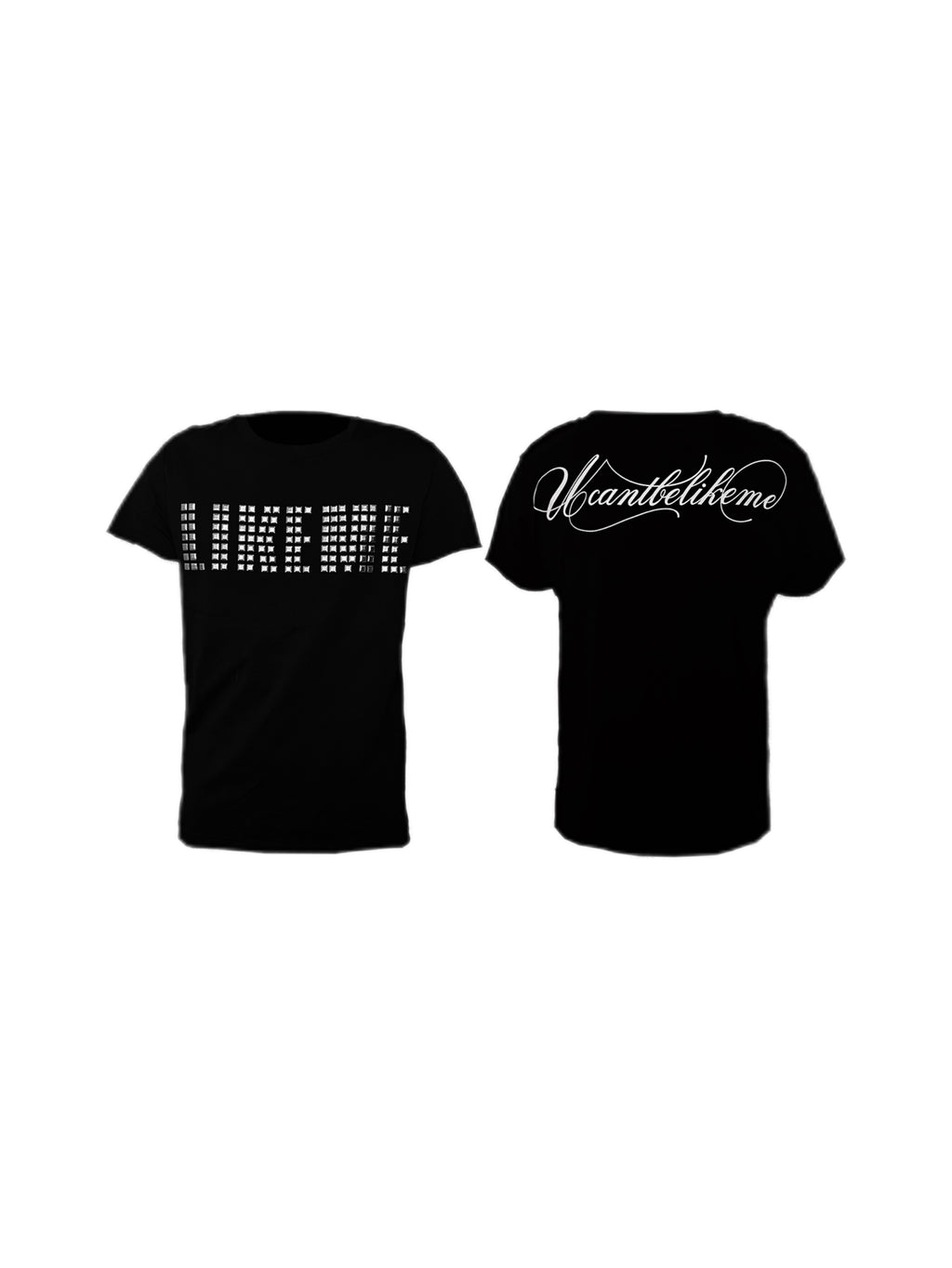 STUDDED SLOGAN SLIM TEE