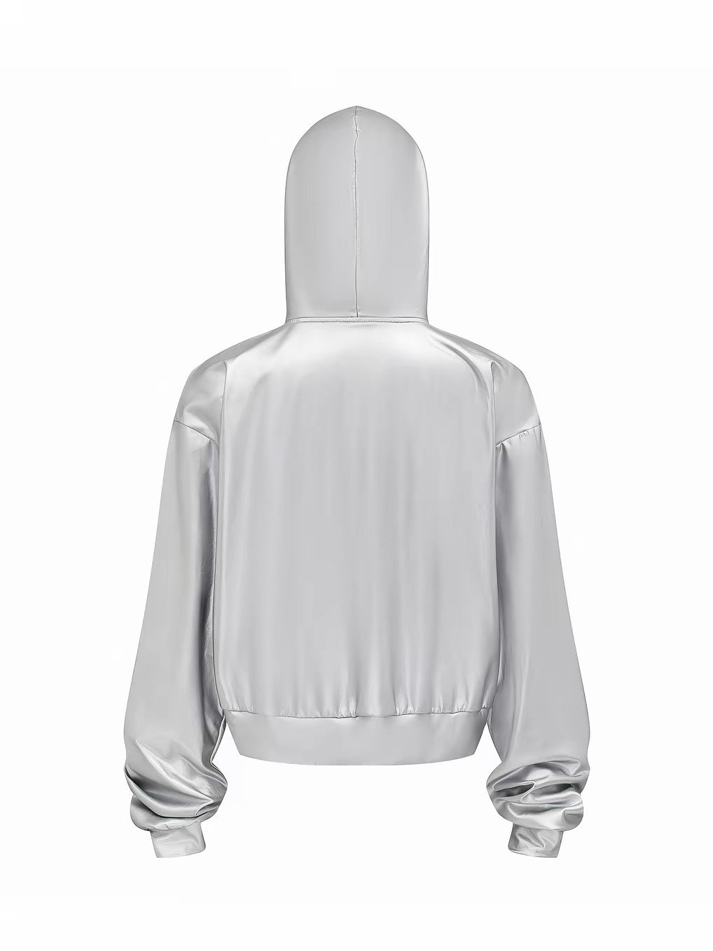 LIQUID SILVER ZIP HOODIE