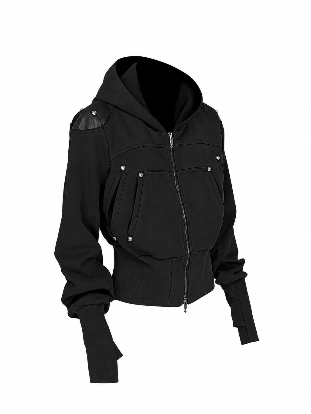 STRUCTURED POCKET HOODED JACKET