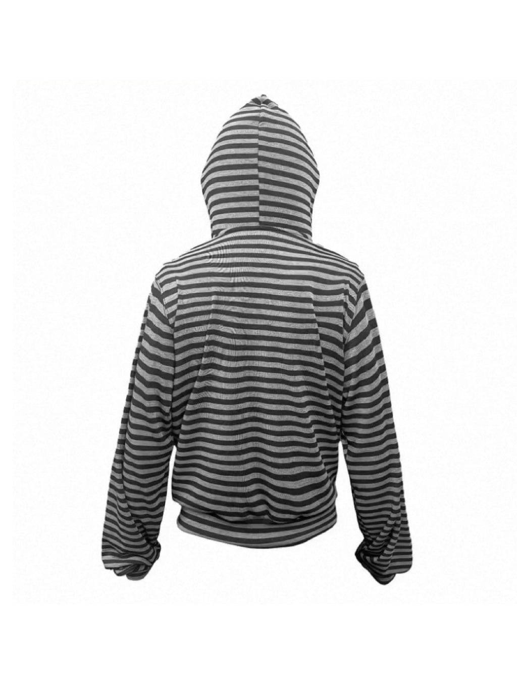 STRIPED SILVER ZIPPER BLOUSE