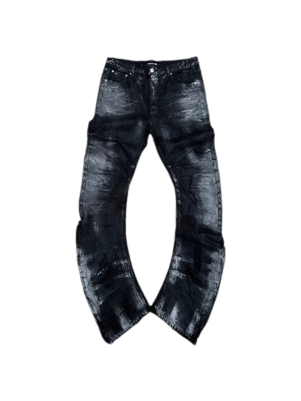 BAMBOO PATTERN BLACK JEANS