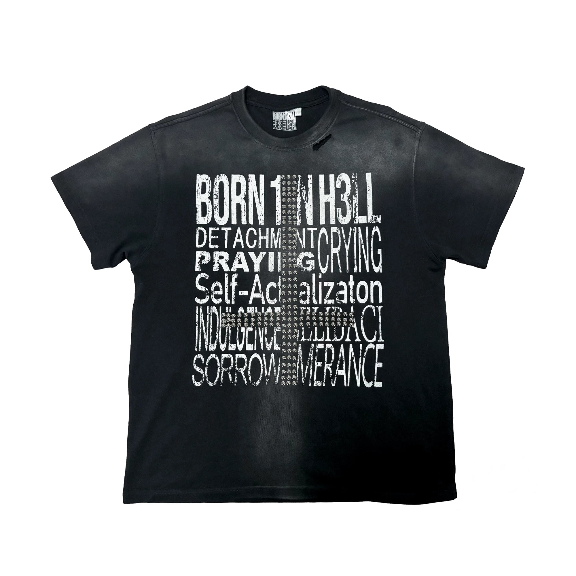 MAROON INVERTED CROSS T-SHIRT