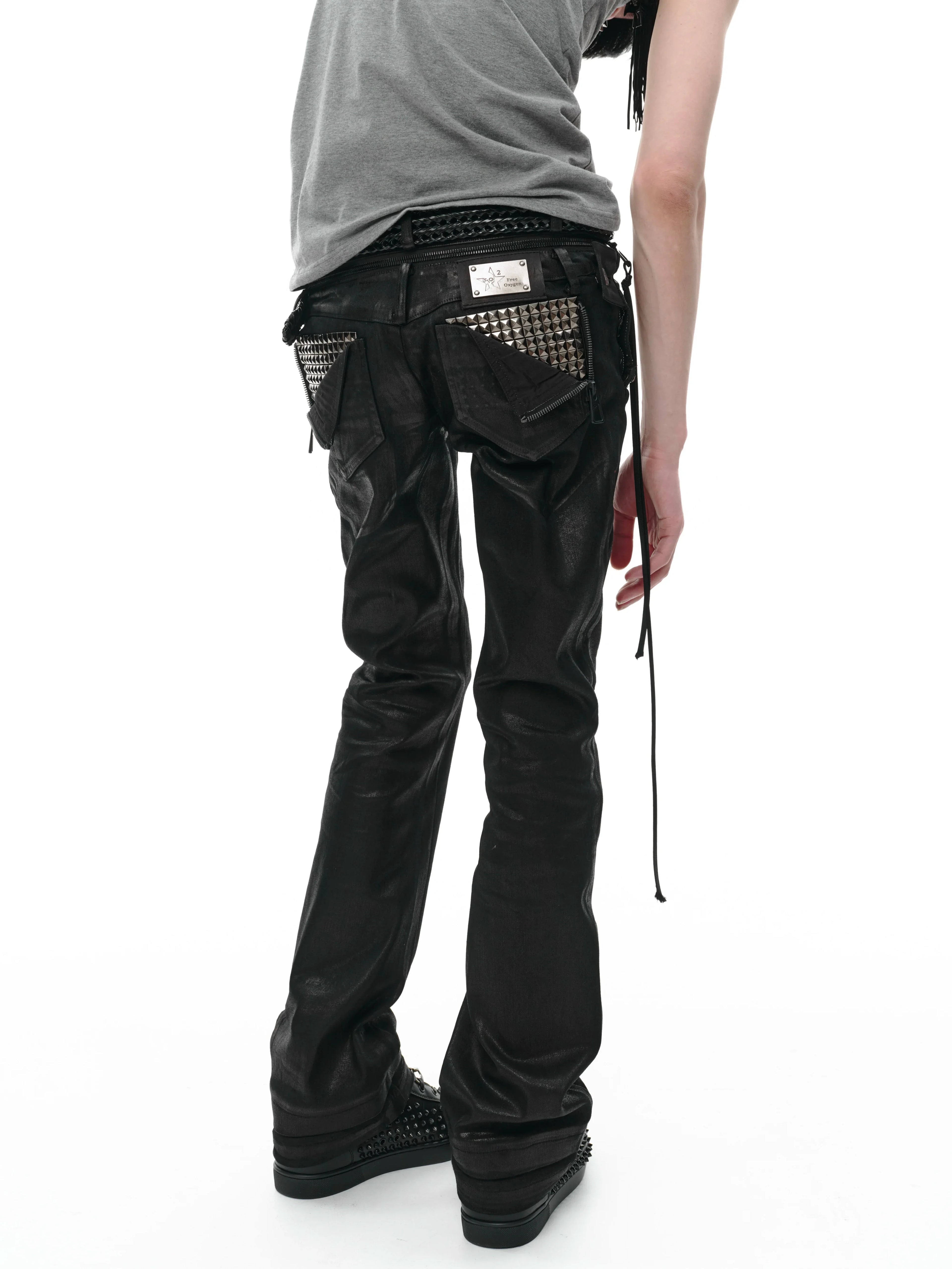 WAXED SLIM-FIT JEANS