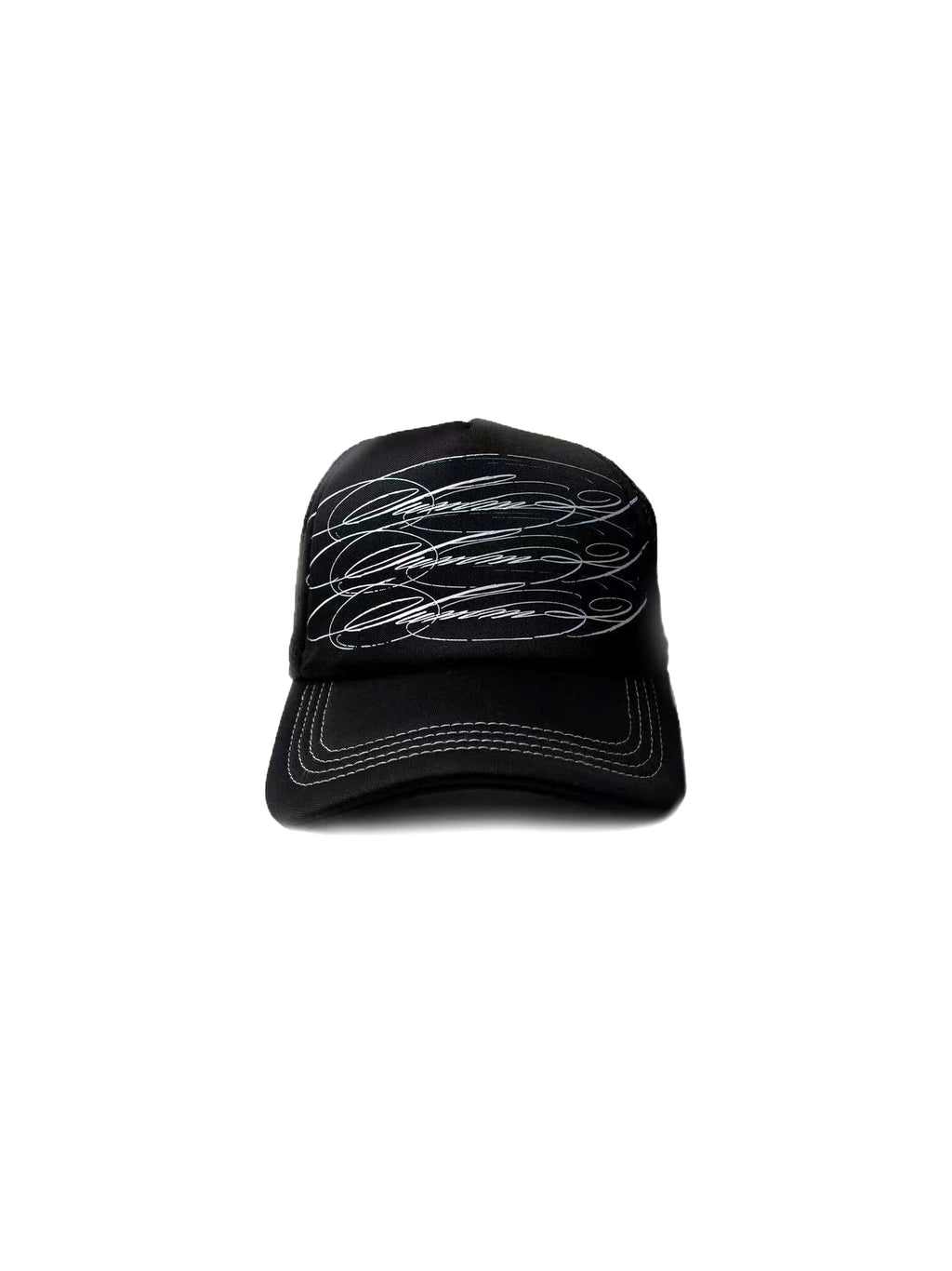 BLACK PRINT TRUCKER HAT