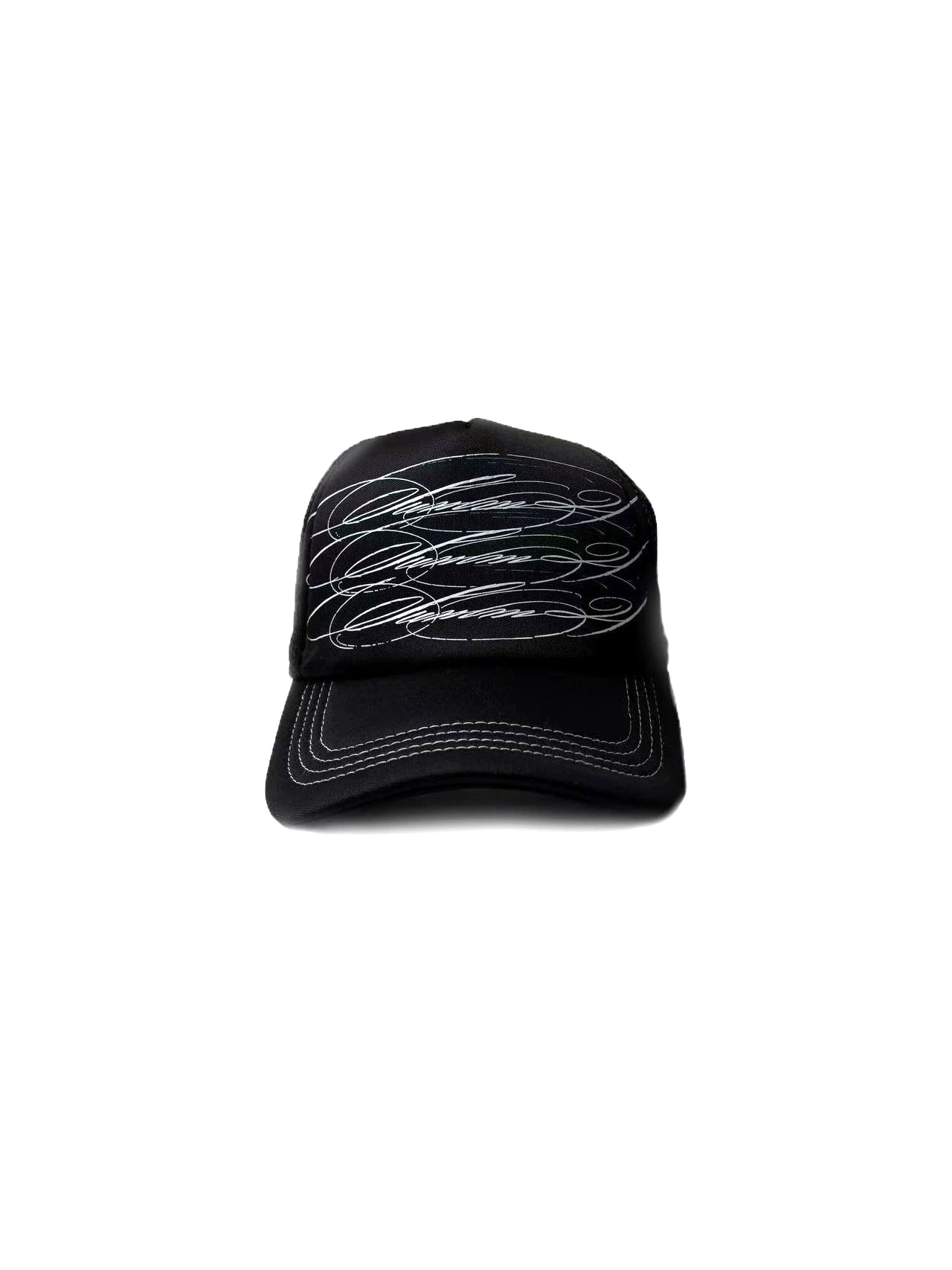 BLACK PRINT TRUCKER HAT