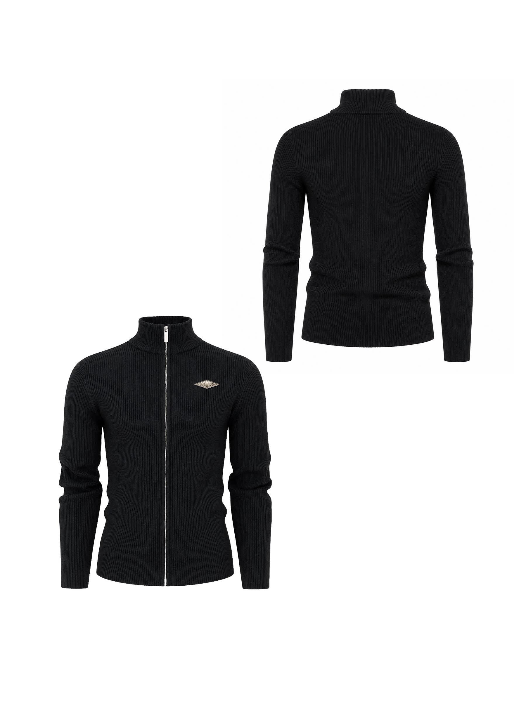 RETRO METAL LOGO KNIT JACKET