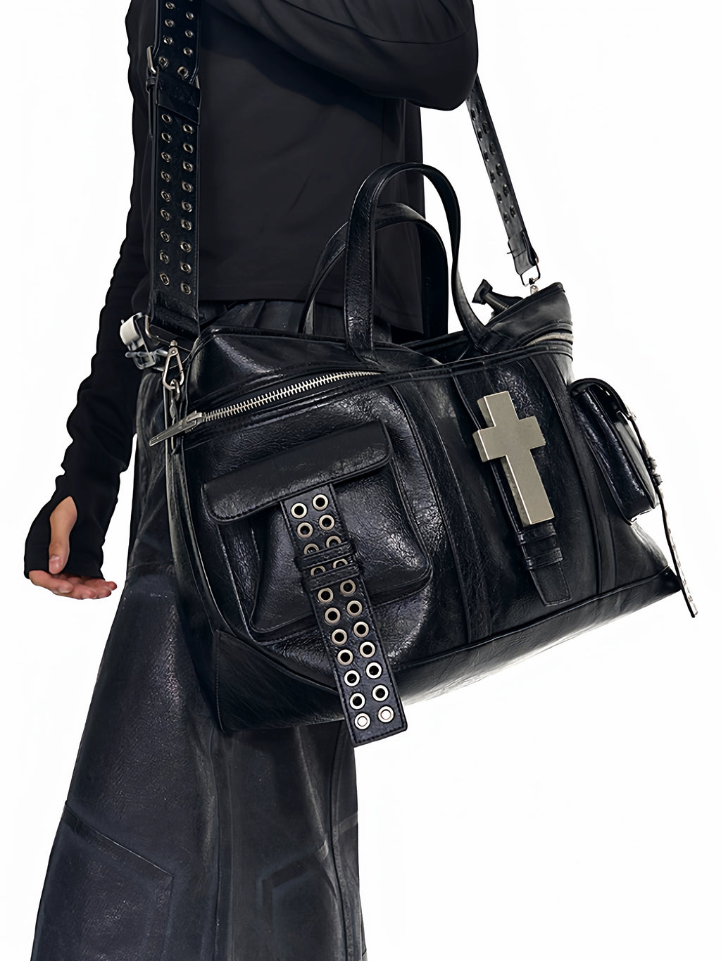 CROSS LEATHER TOTE