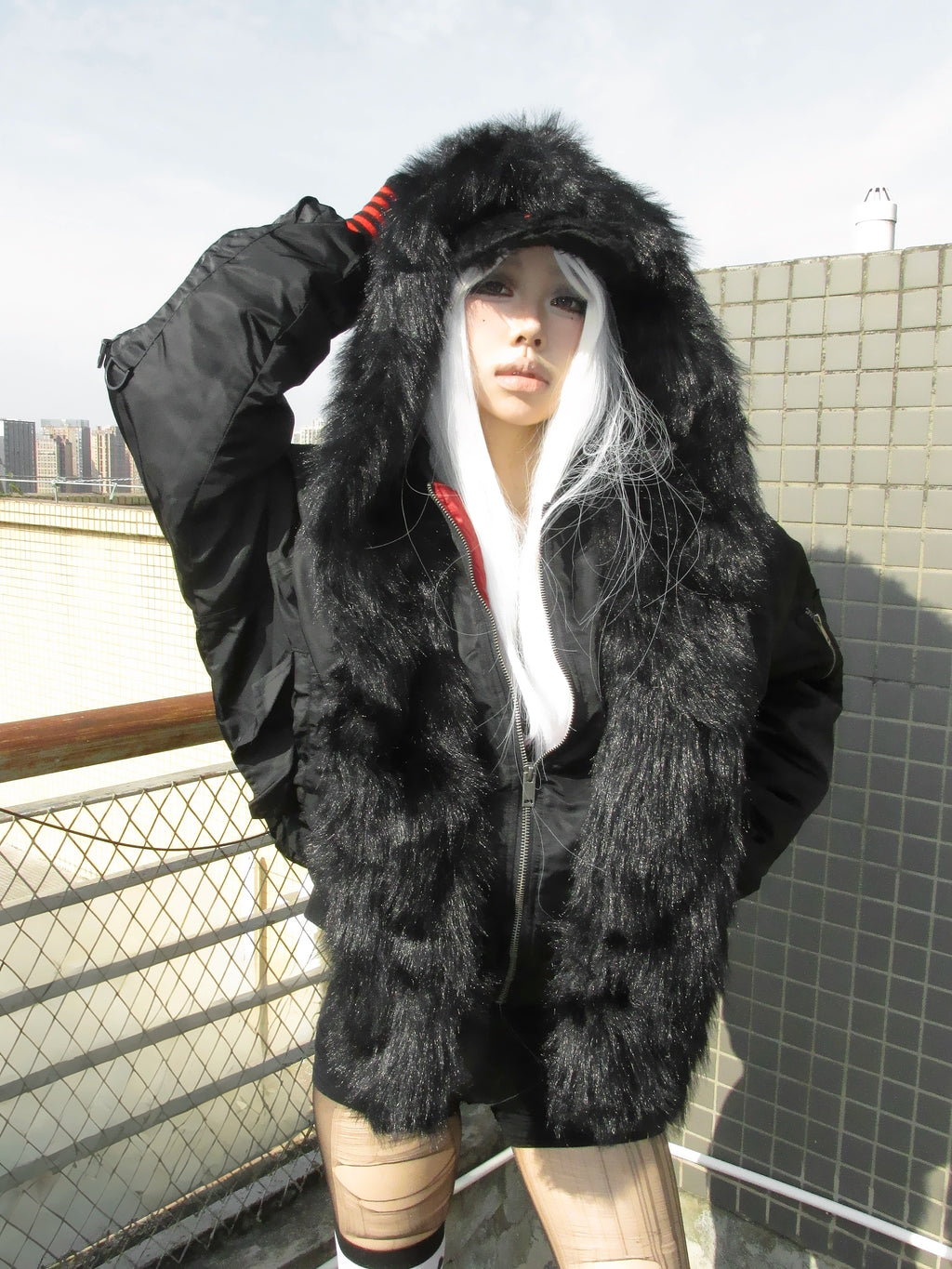 HOODED MA1 JACKET