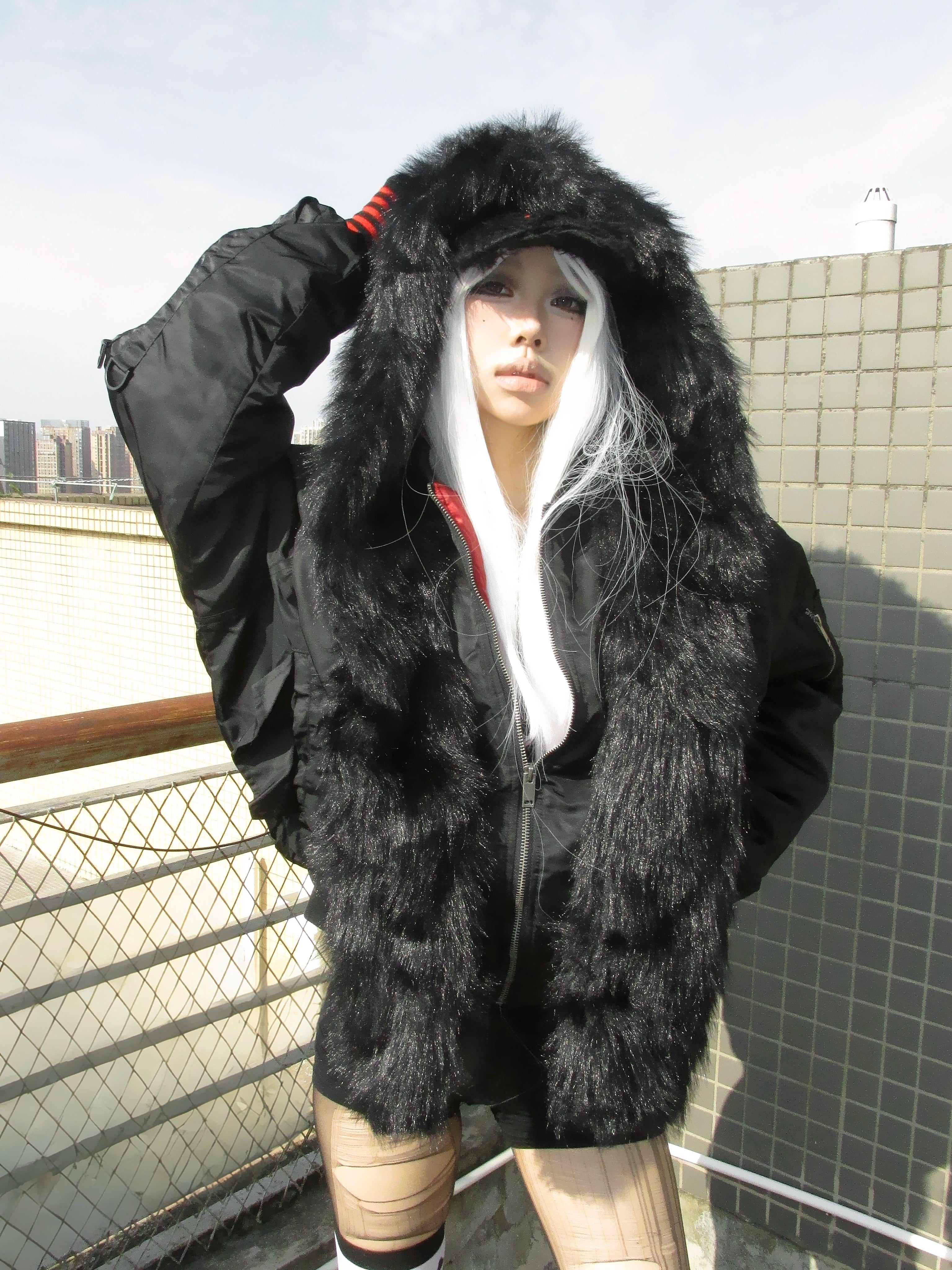 HOODED MA1 JACKET