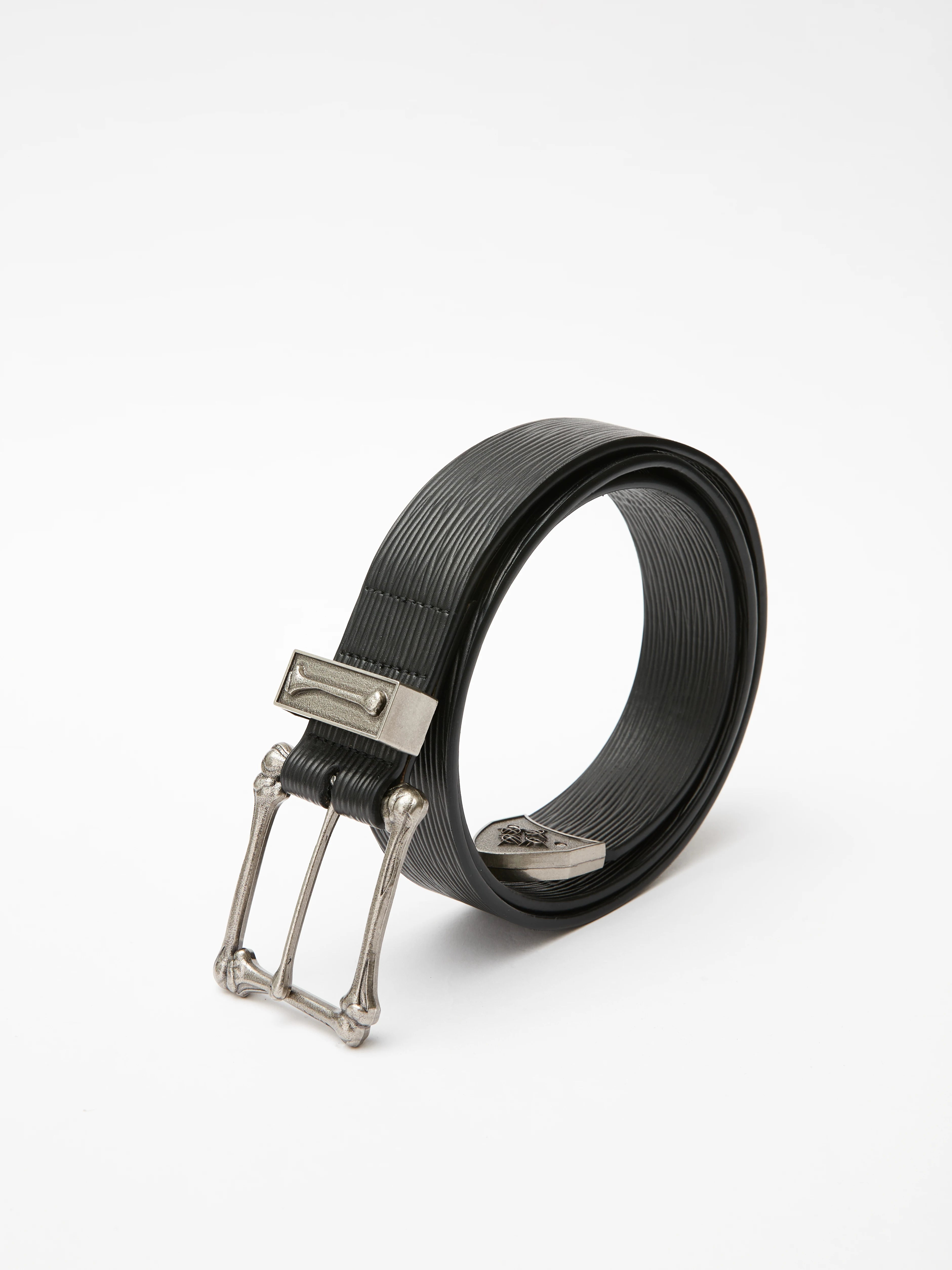 TEXTURED LEATHER EMBOSSED BELT