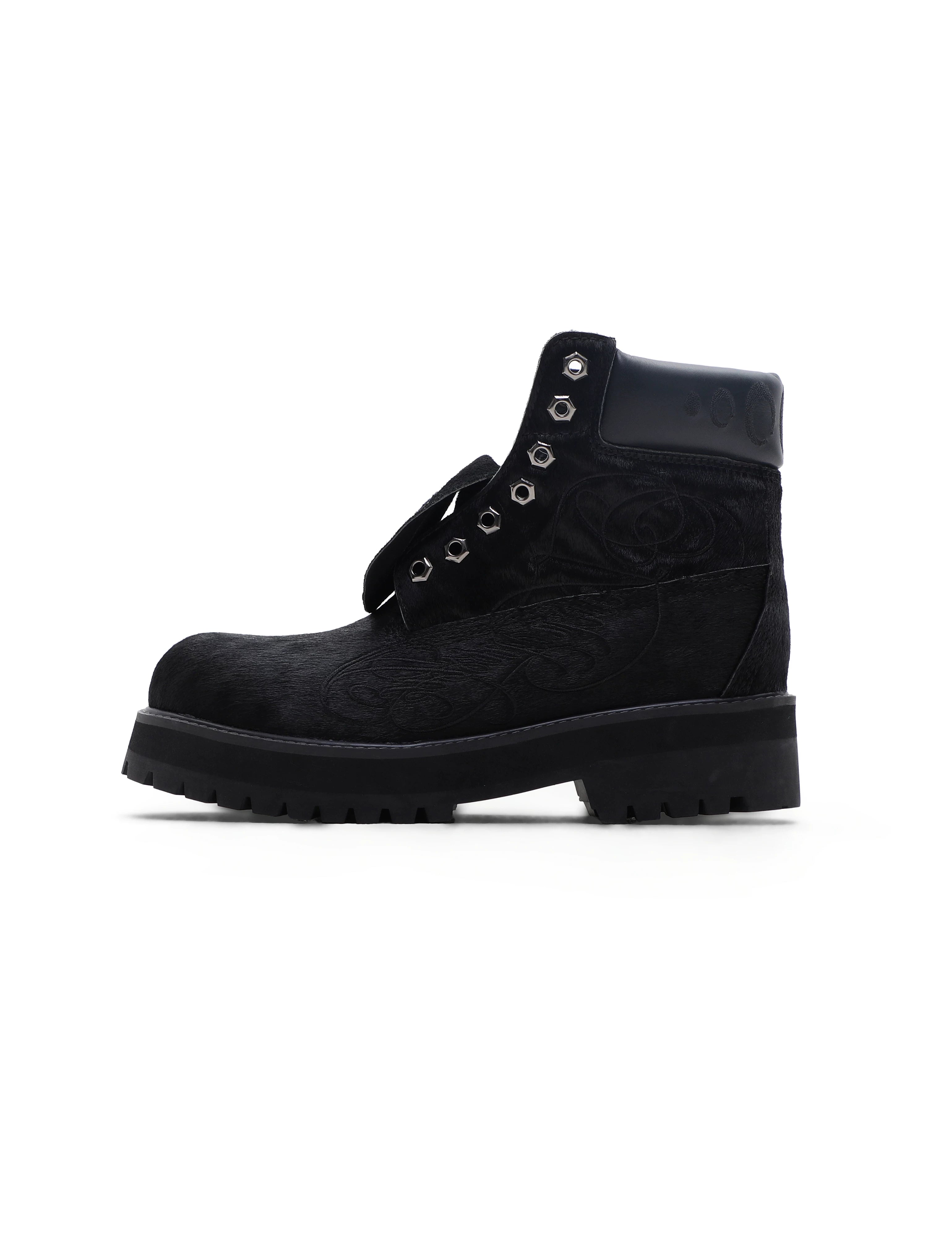 VINTAGE HORSEHAIR HIGH-TOP BOOTS