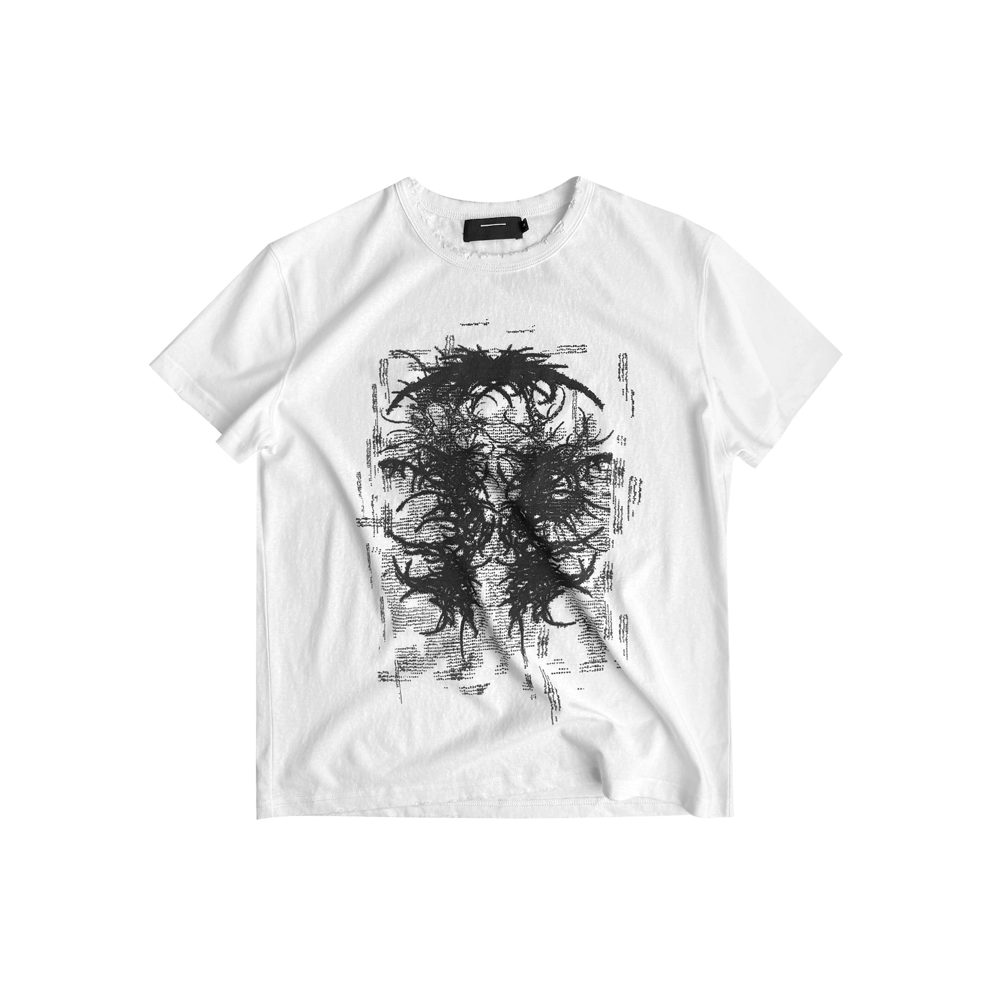 DISTRESSED ALIEN PRINT T-SHIRT