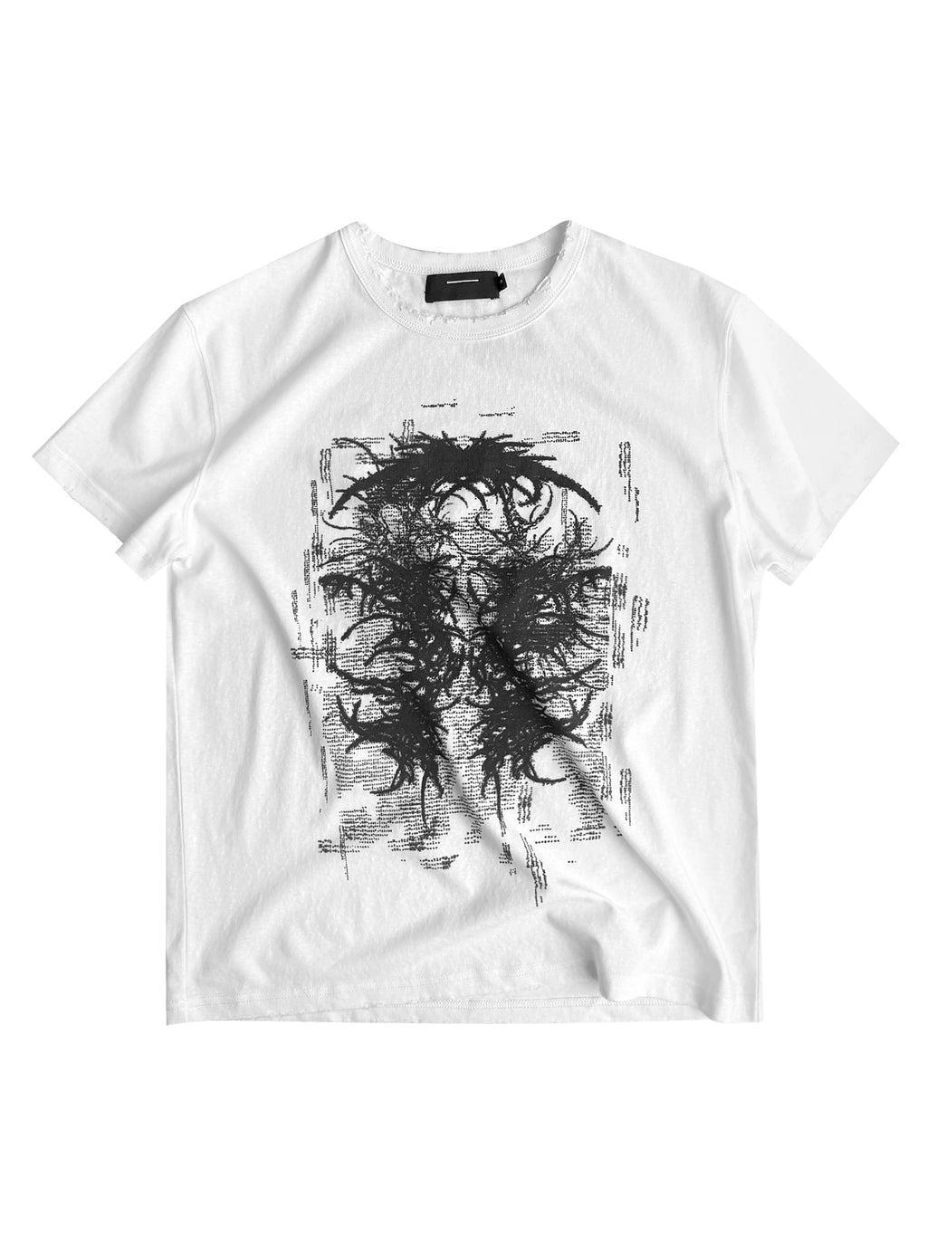DISTRESSED ALIEN PRINT T-SHIRT