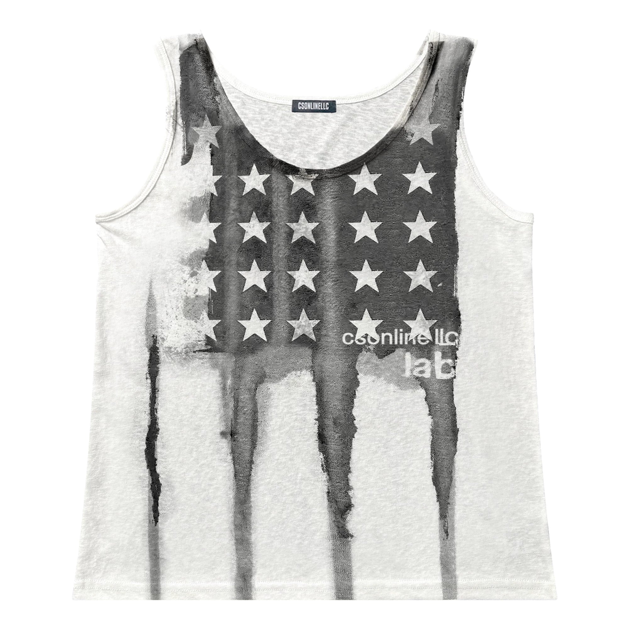 SNOWFLAKE PRINT LINEN VEST
