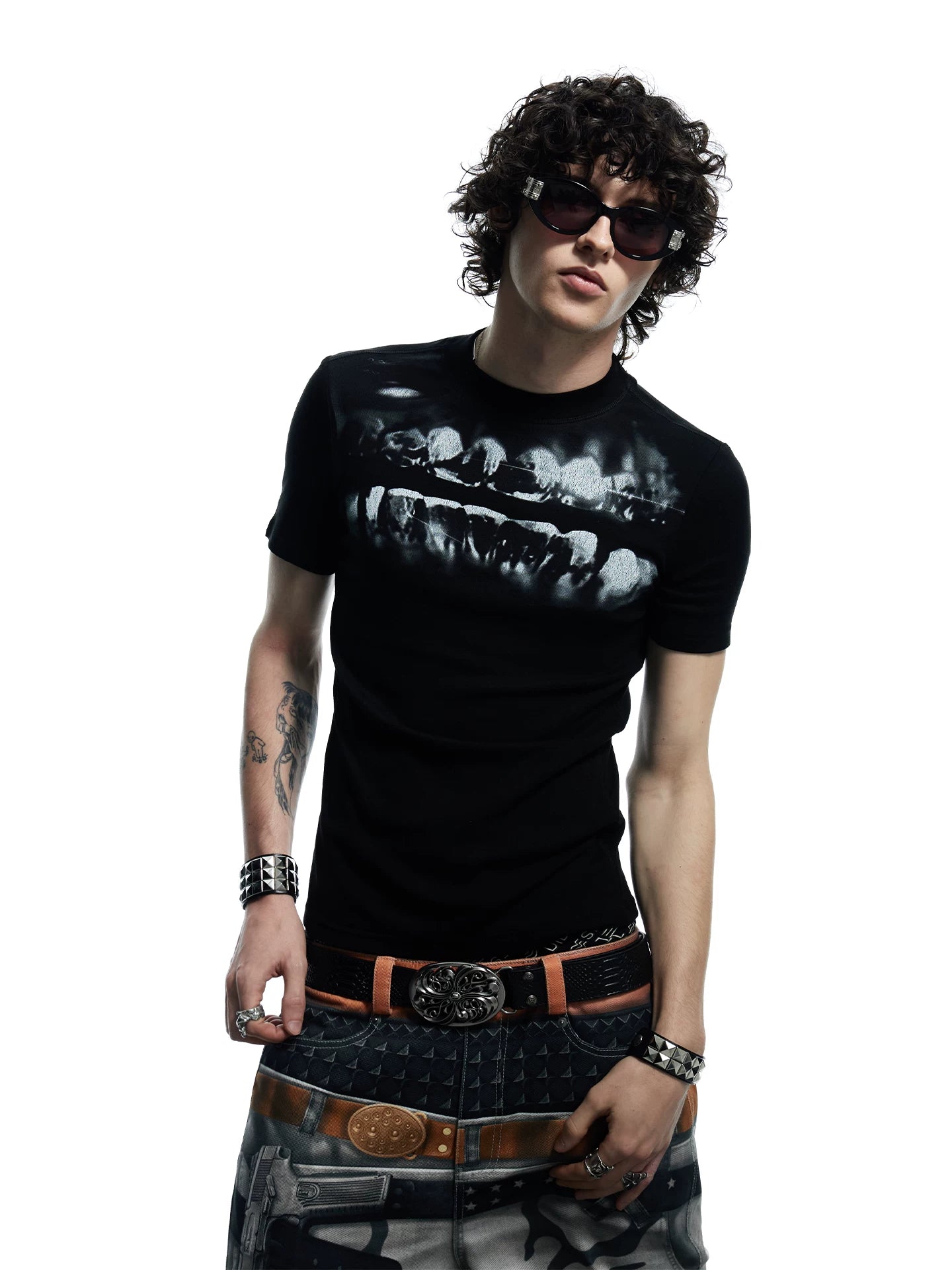 SLIM WOOL BLEND T-SHIRT