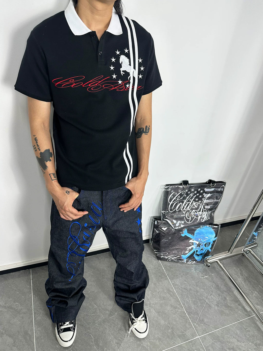 STREET POLO SHIRT WITH EMBROIDERY