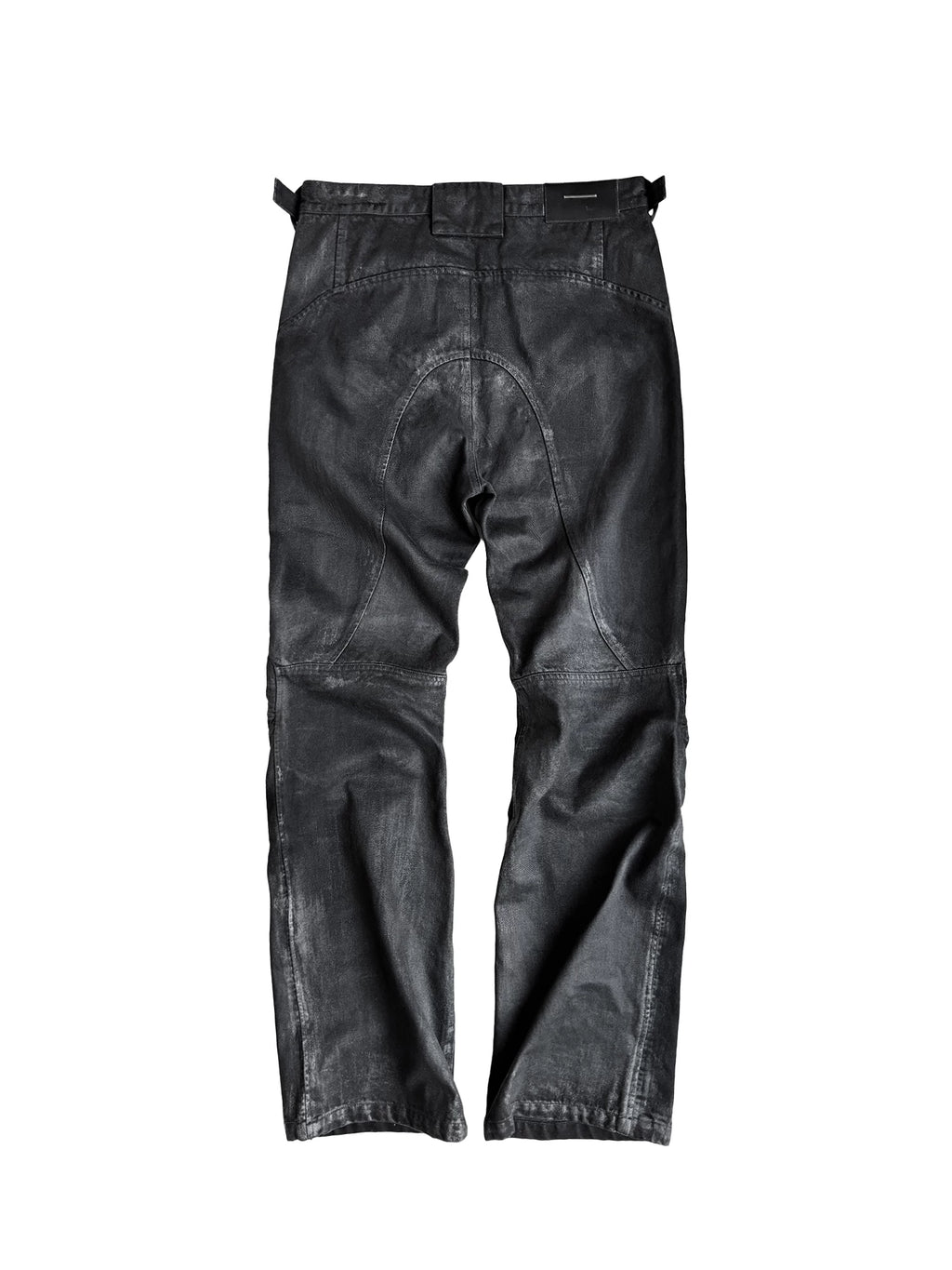 DECONSTRUCTED FRAYED DENIM PANTS