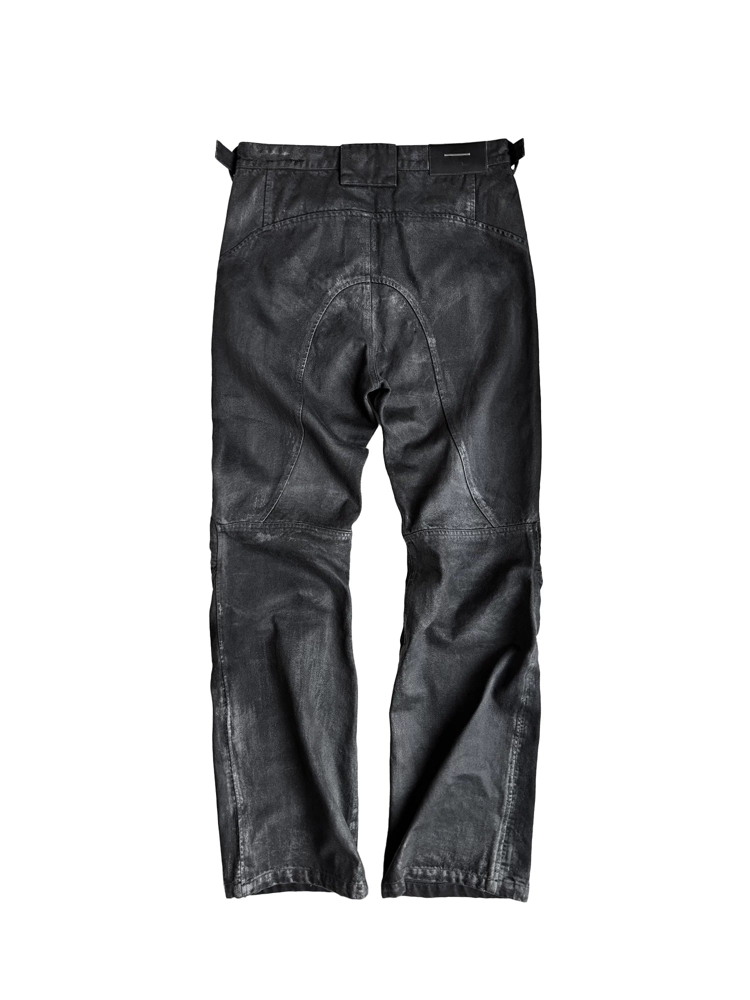 DECONSTRUCTED FRAYED DENIM PANTS