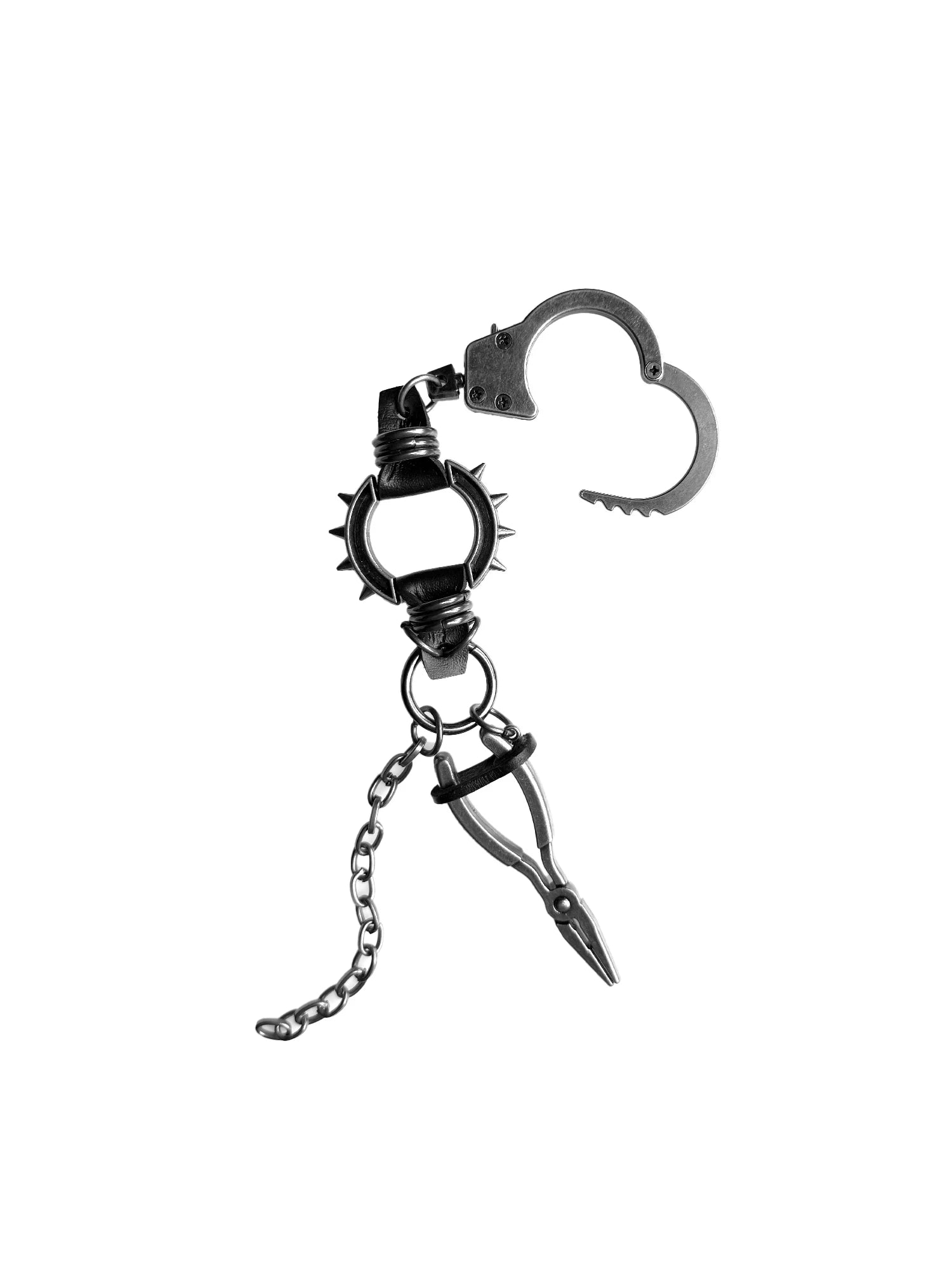 PUNK MECHANICAL BONE KEYCHAIN