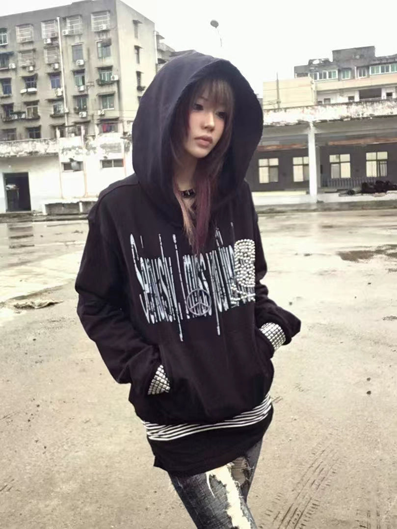 VINTAGE SKULL CROSSBONES HOODIE