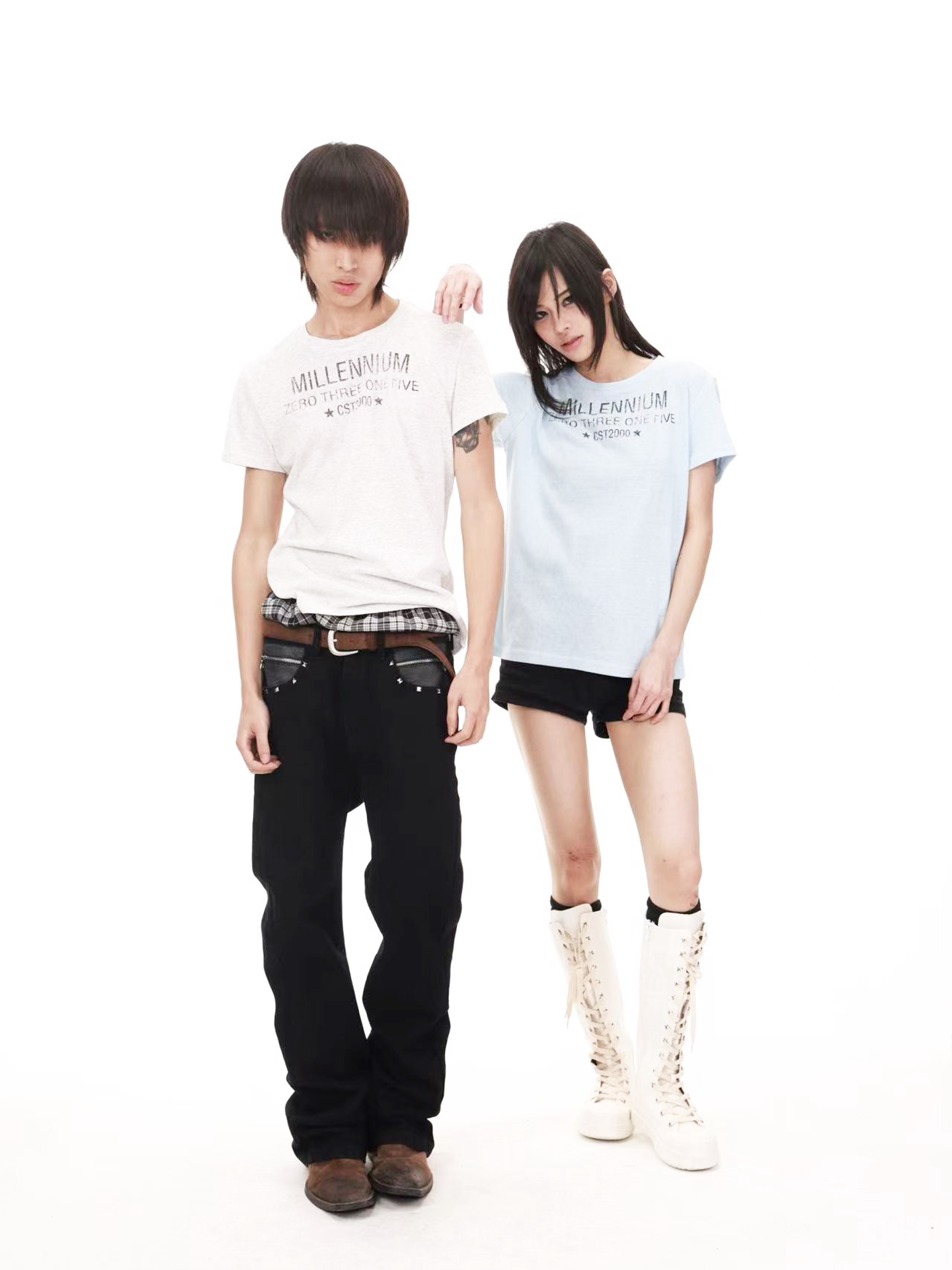 SNOWFLAKE PATTERN BASIC T-SHIRT