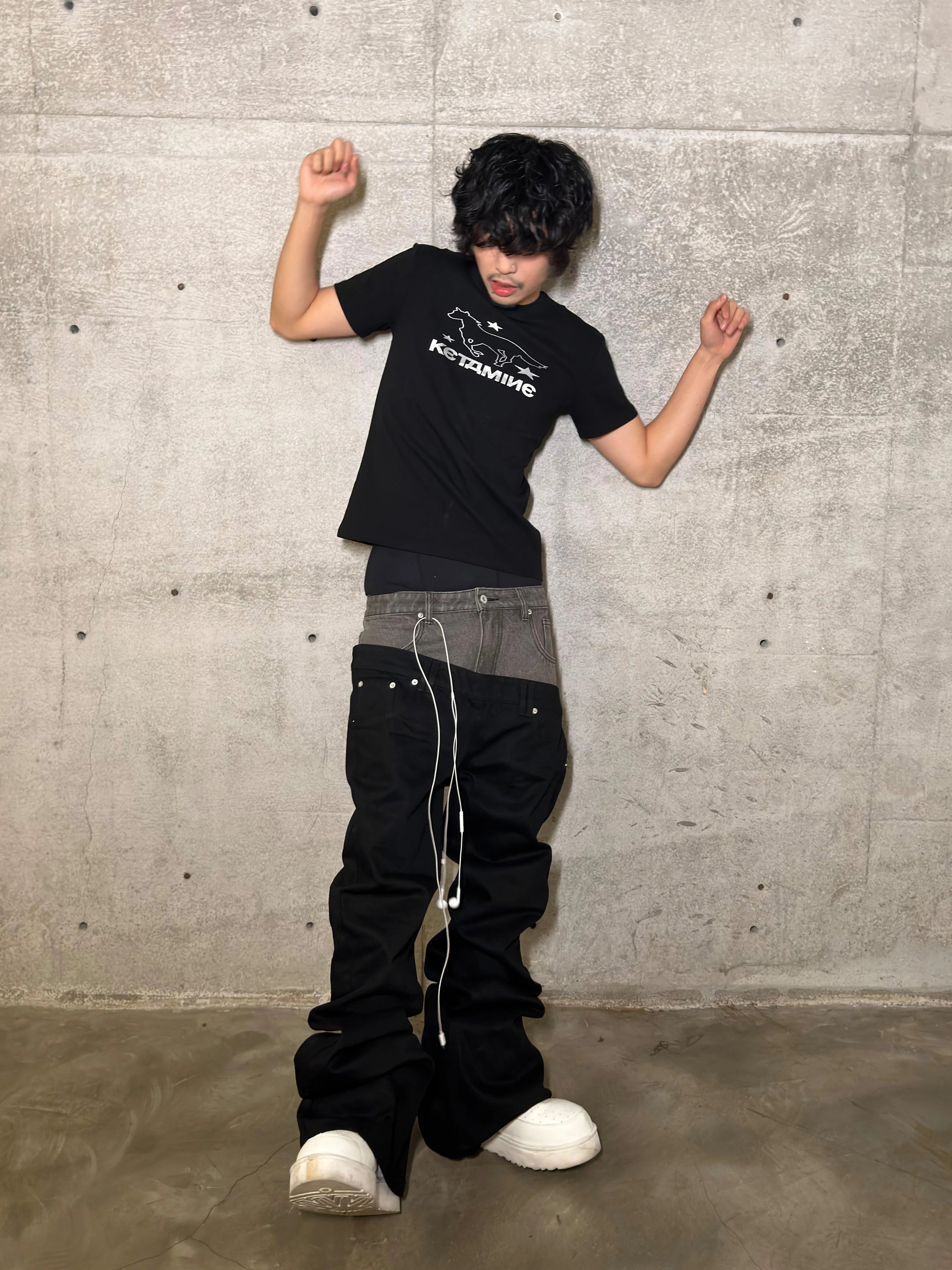 PSYCHEDELIC SILVER PRINT T-SHIRT