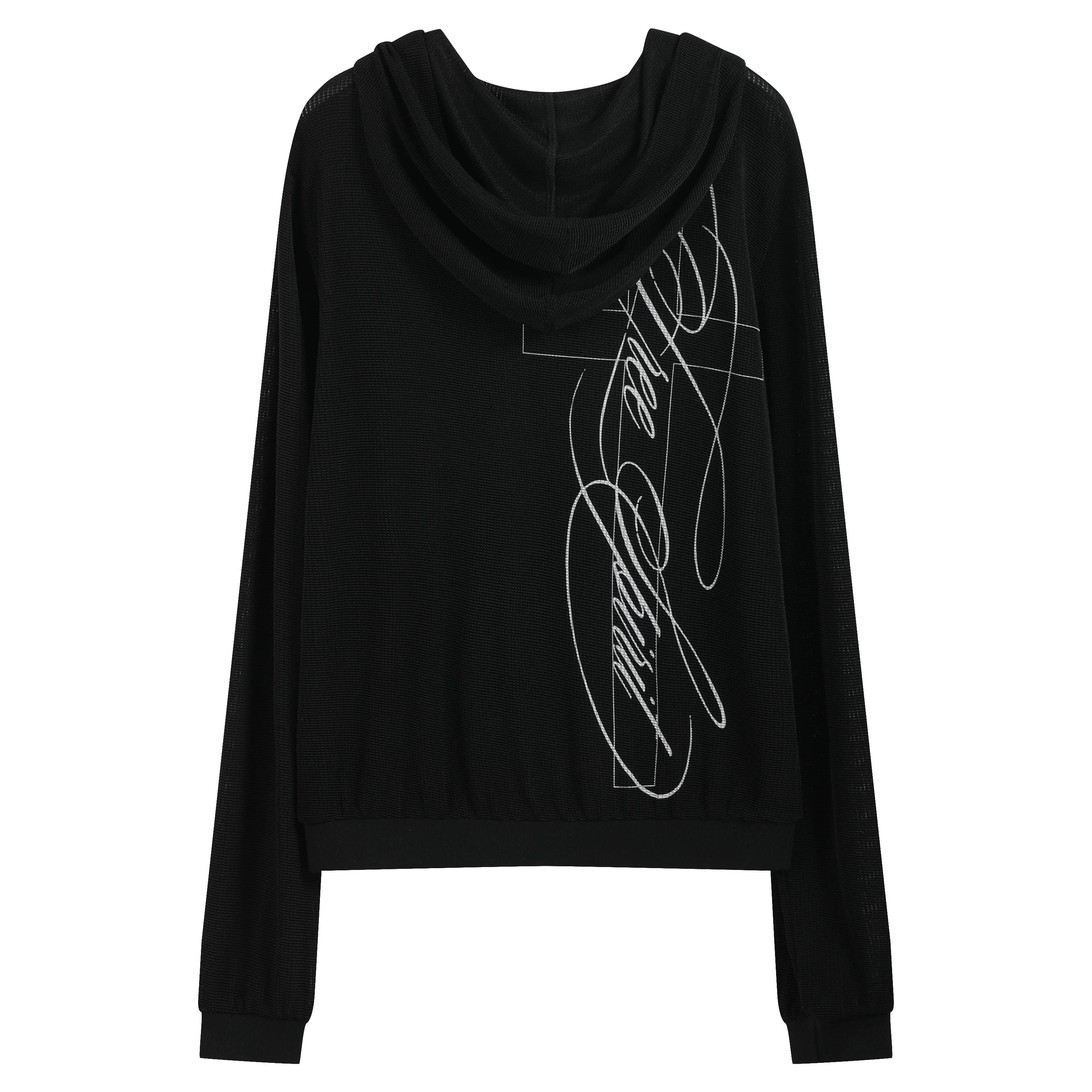 MICRO SHEER ZIP CARDIGAN