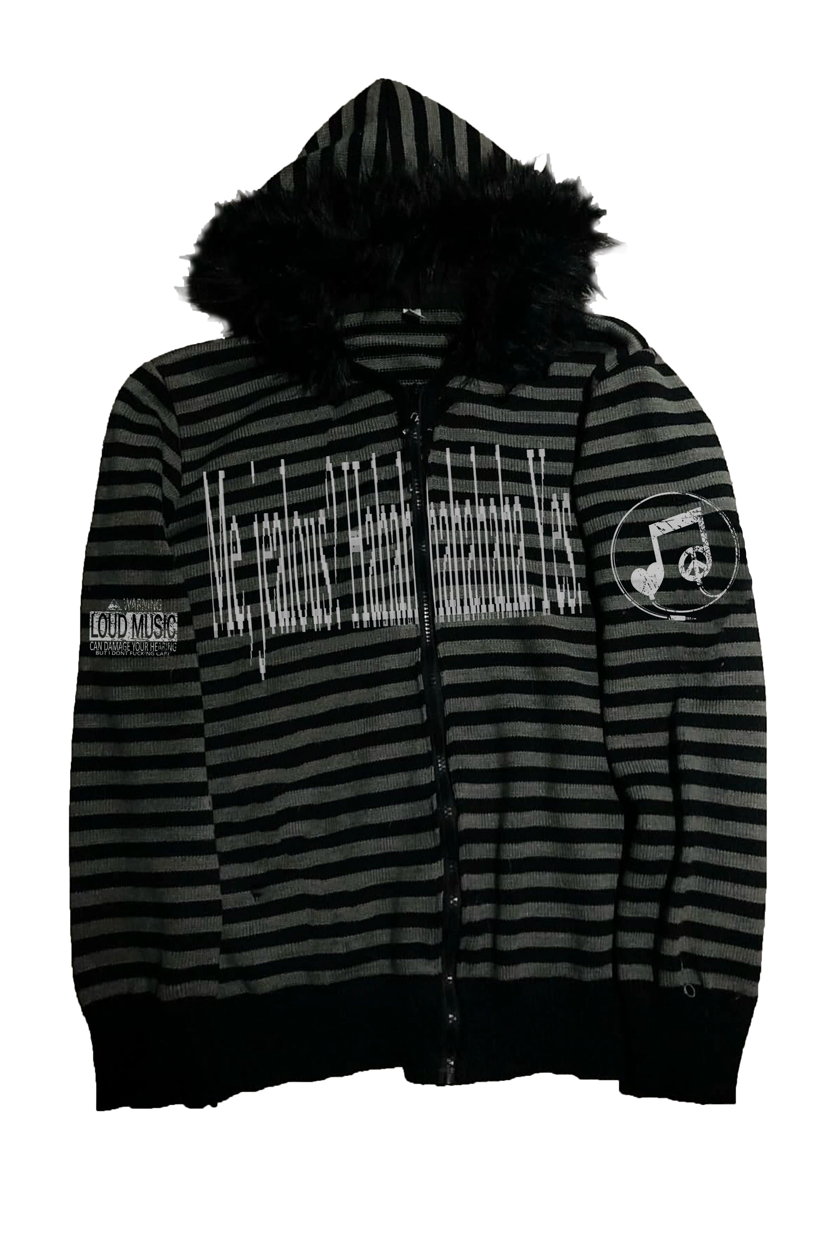 STRIPED HOODED SWEATER