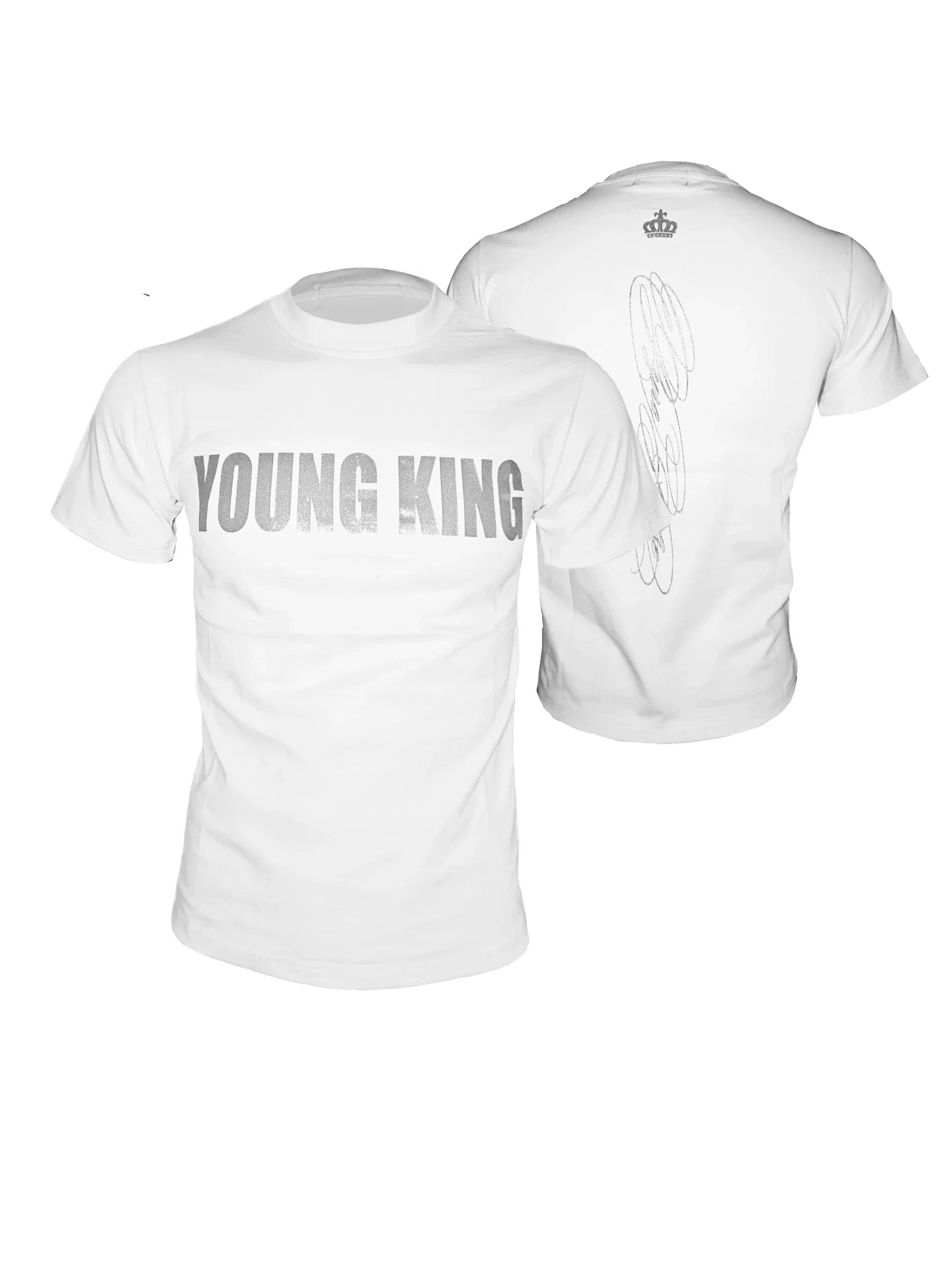 GLITTER PRINT FITTED T-SHIRT