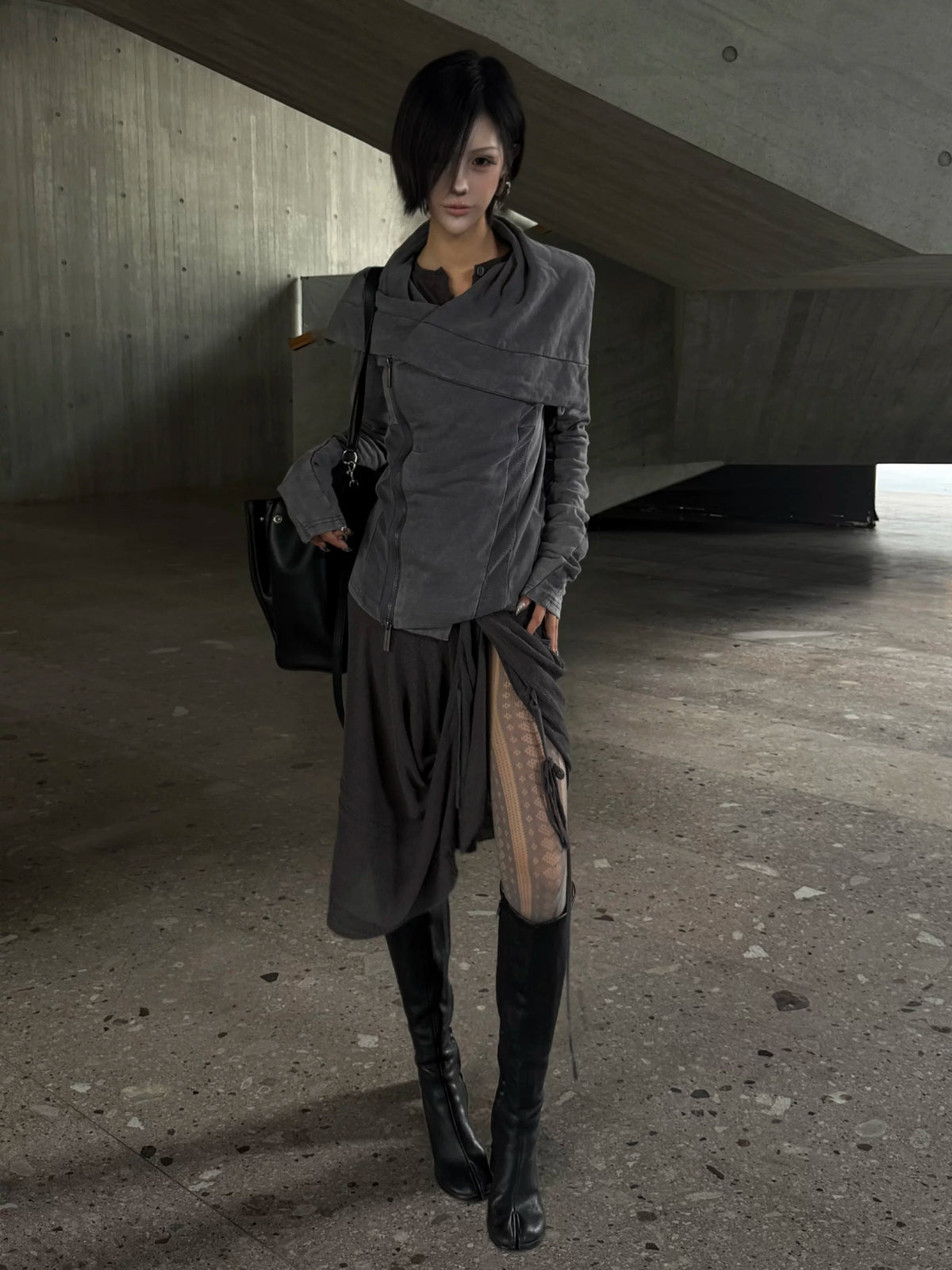 DECONSTRUCTED SLIM-FIT HOODIE