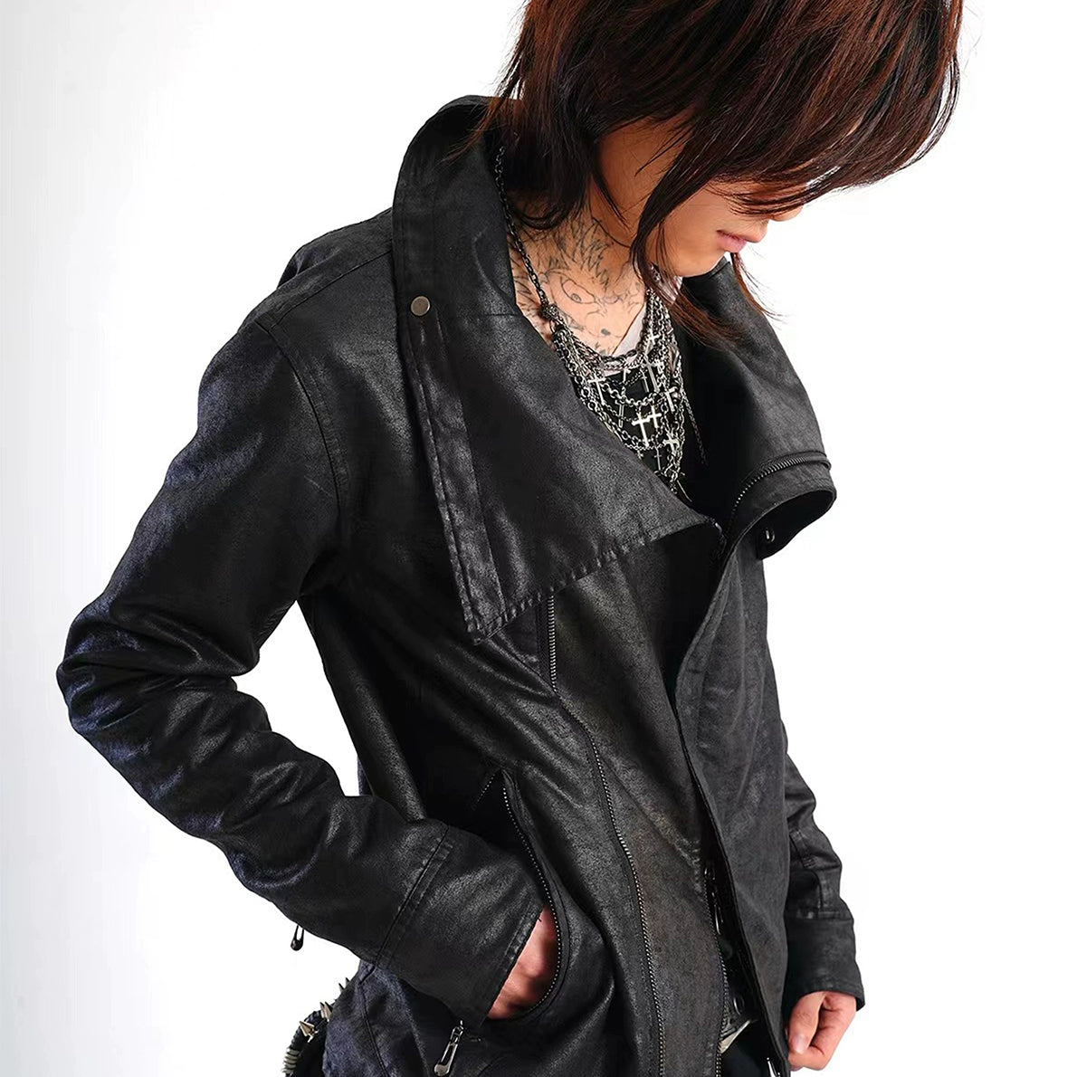 CUSTOM WAXED LEATHER JACKET