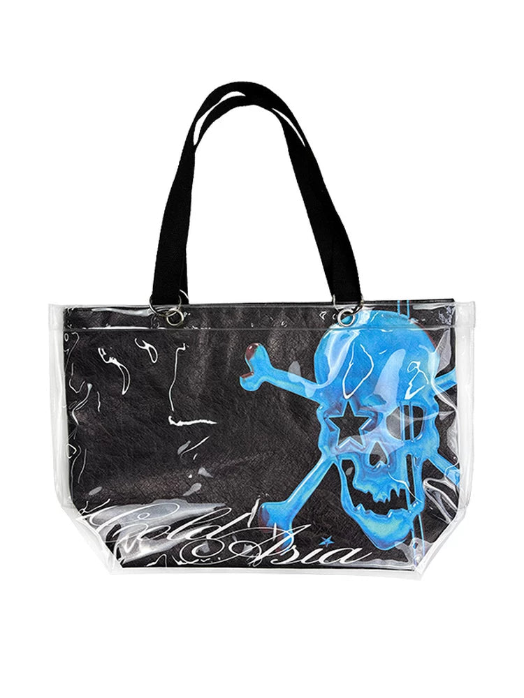 SKULL STAR FLAG TOTE BAG