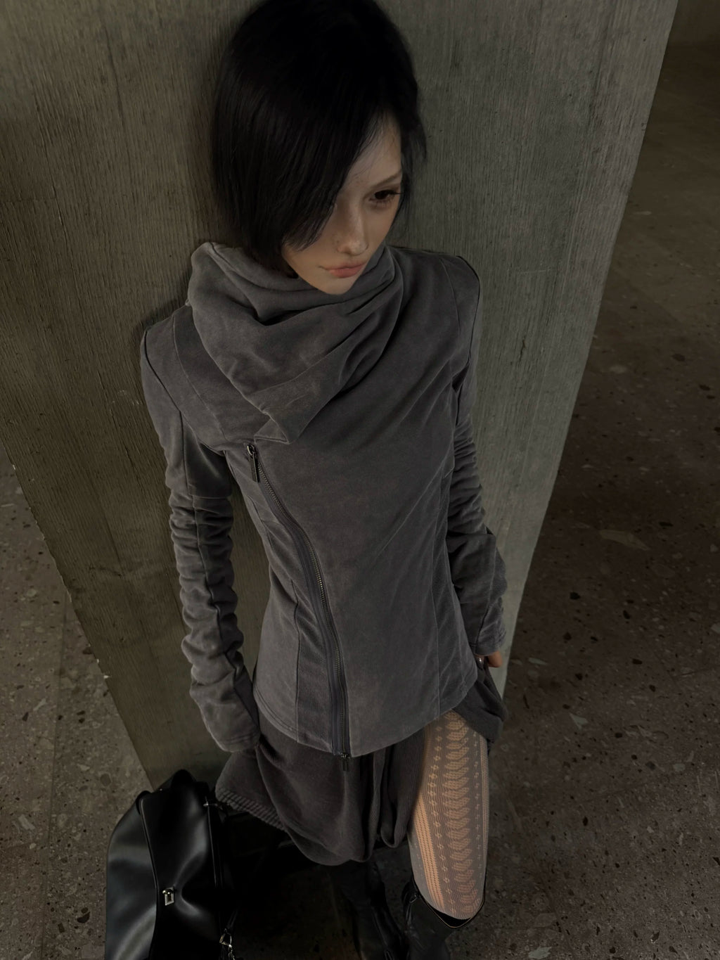 DECONSTRUCTED SLIM-FIT HOODIE