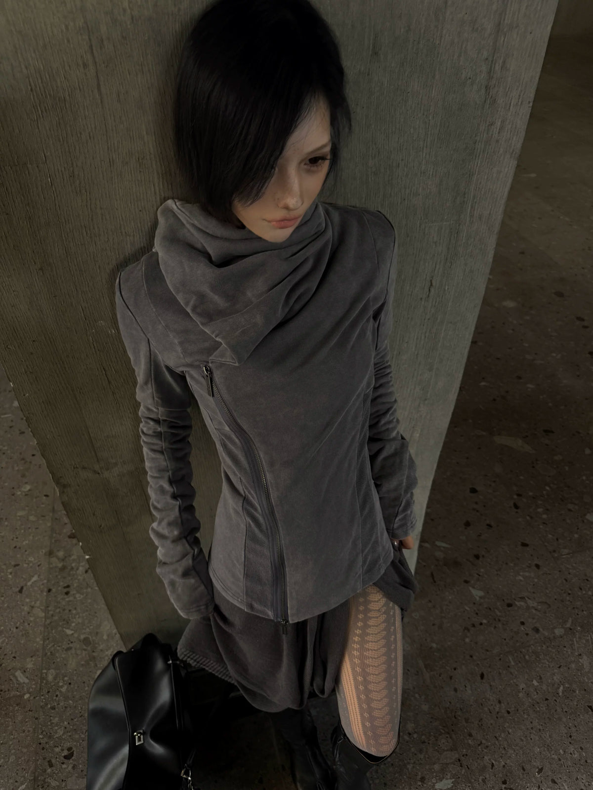 DECONSTRUCTED SLIM-FIT HOODIE