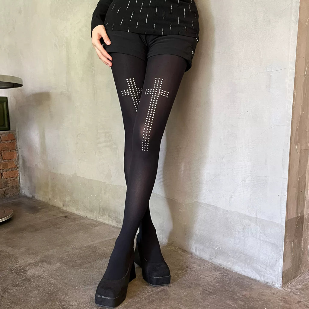 CROSS STUD TIGHTS