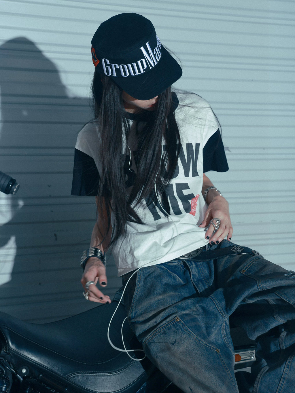 LIP PRINT PATCHWORK T-SHIRT