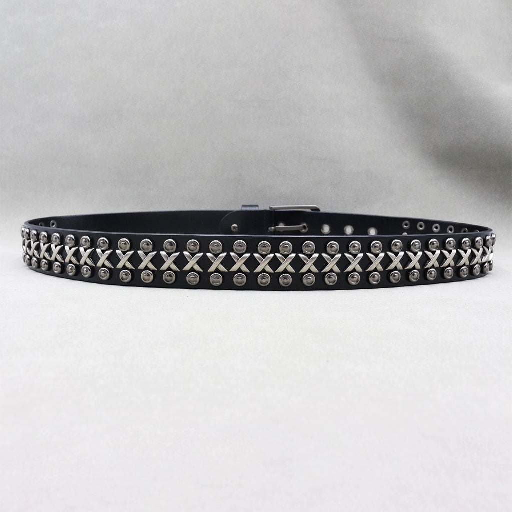 STITCH STUDDED BELT