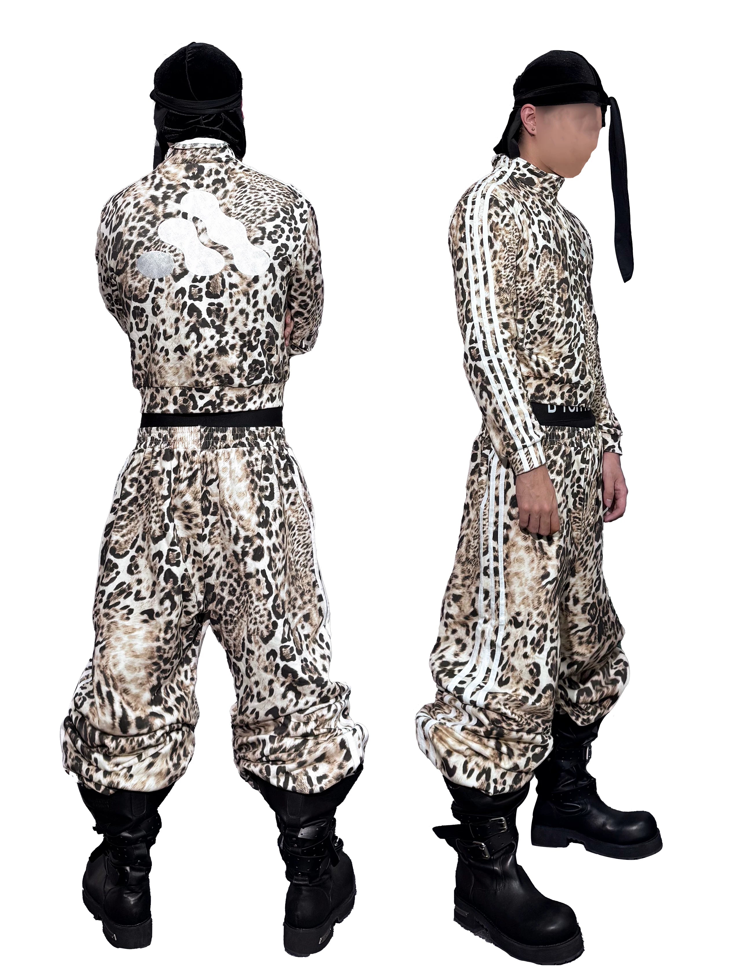 LEOPARD PRINT SWEATPANTS SET