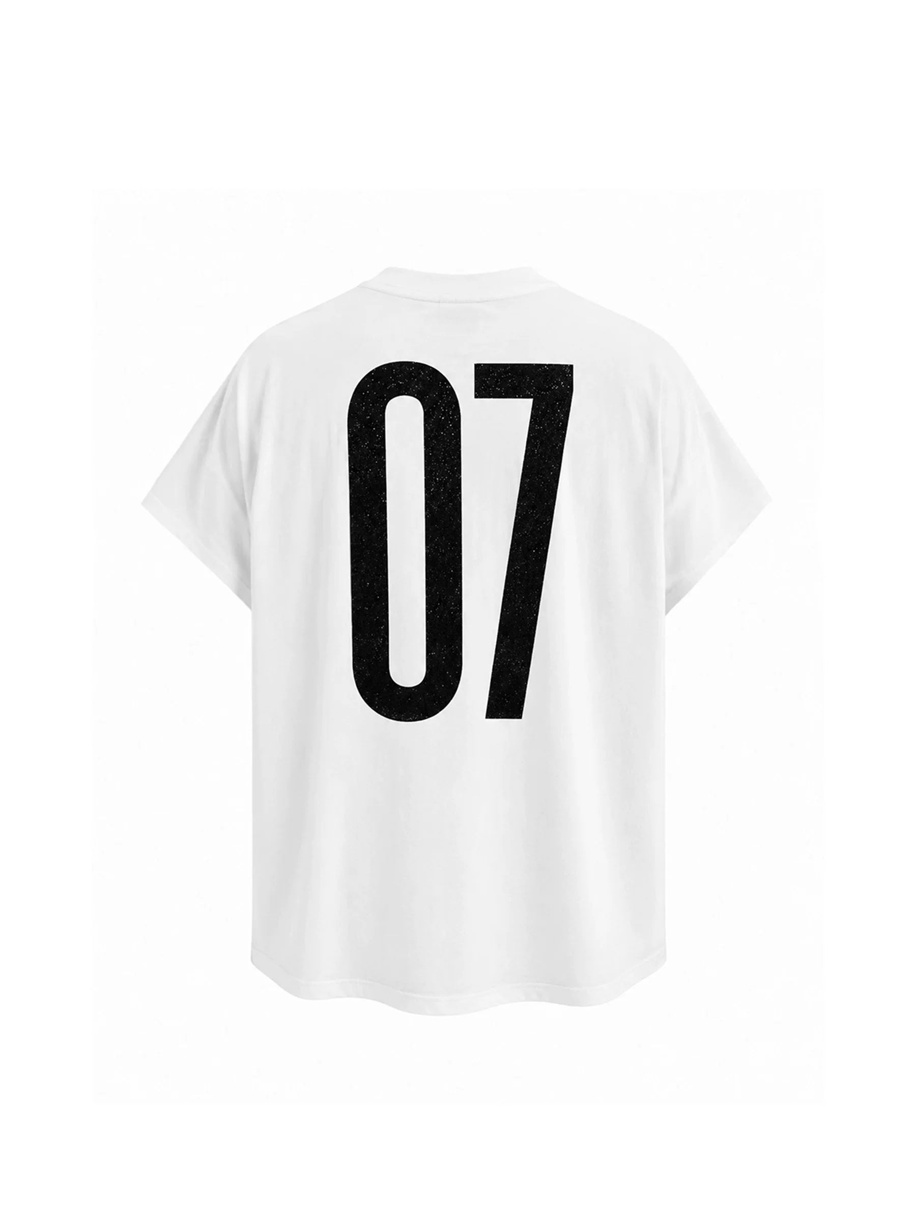 GLITTERY SUMMER LETTER PRINT T-SHIRT