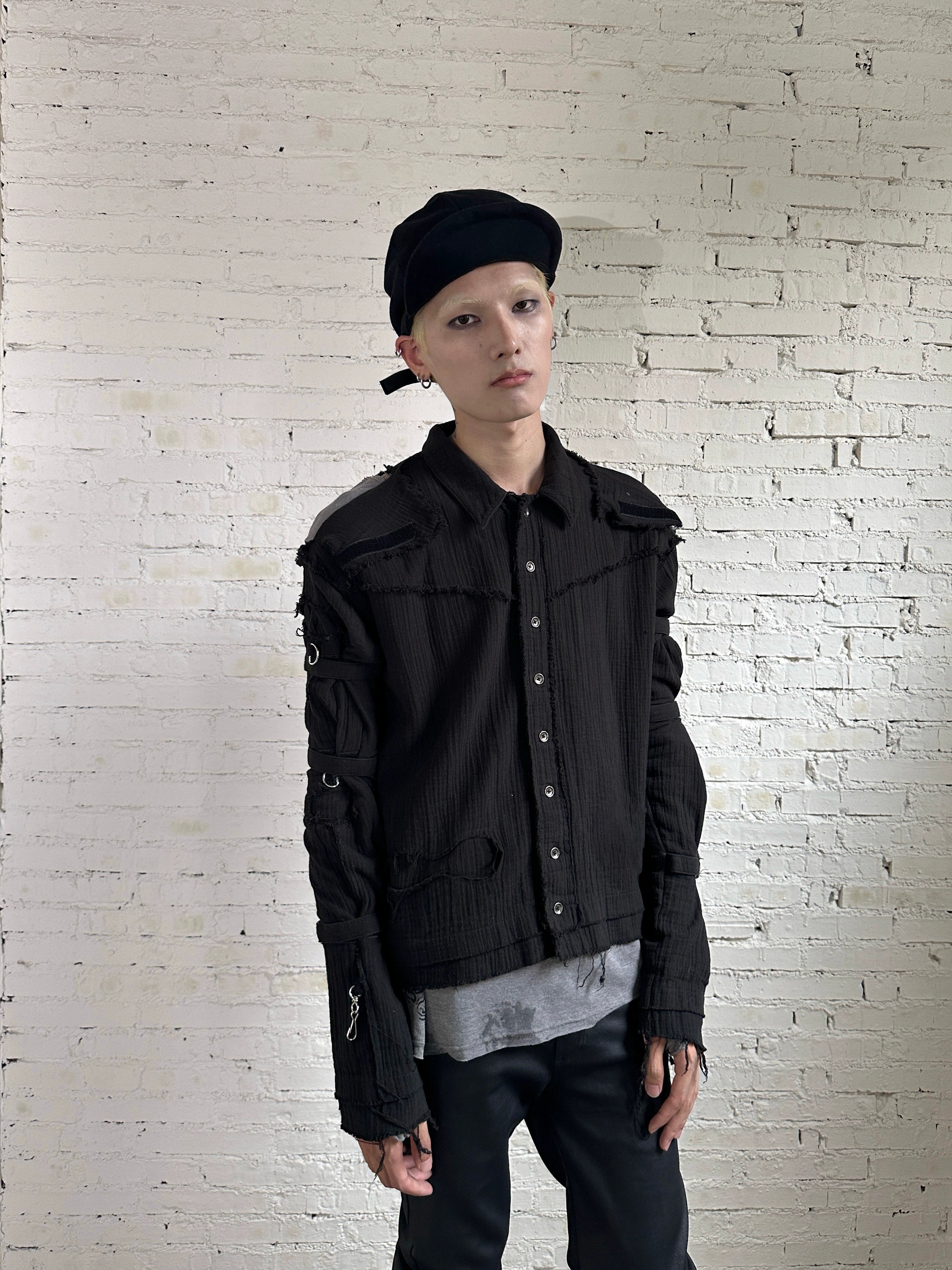 ELEGANT DISTRESSED JACKET SHIRT