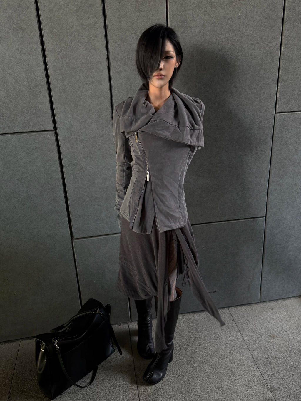 DECONSTRUCTED SLIM-FIT HOODIE