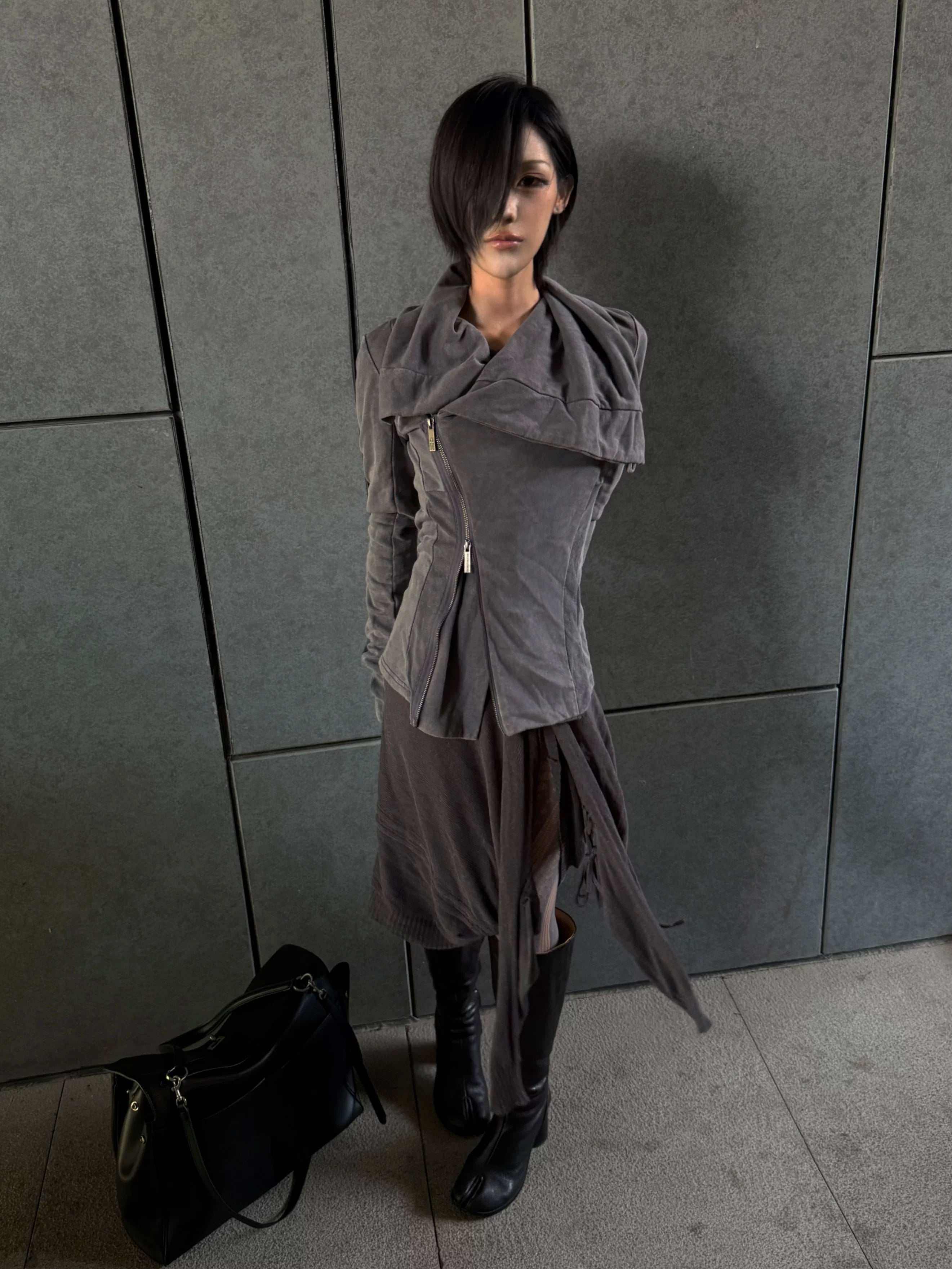 DECONSTRUCTED SLIM-FIT HOODIE
