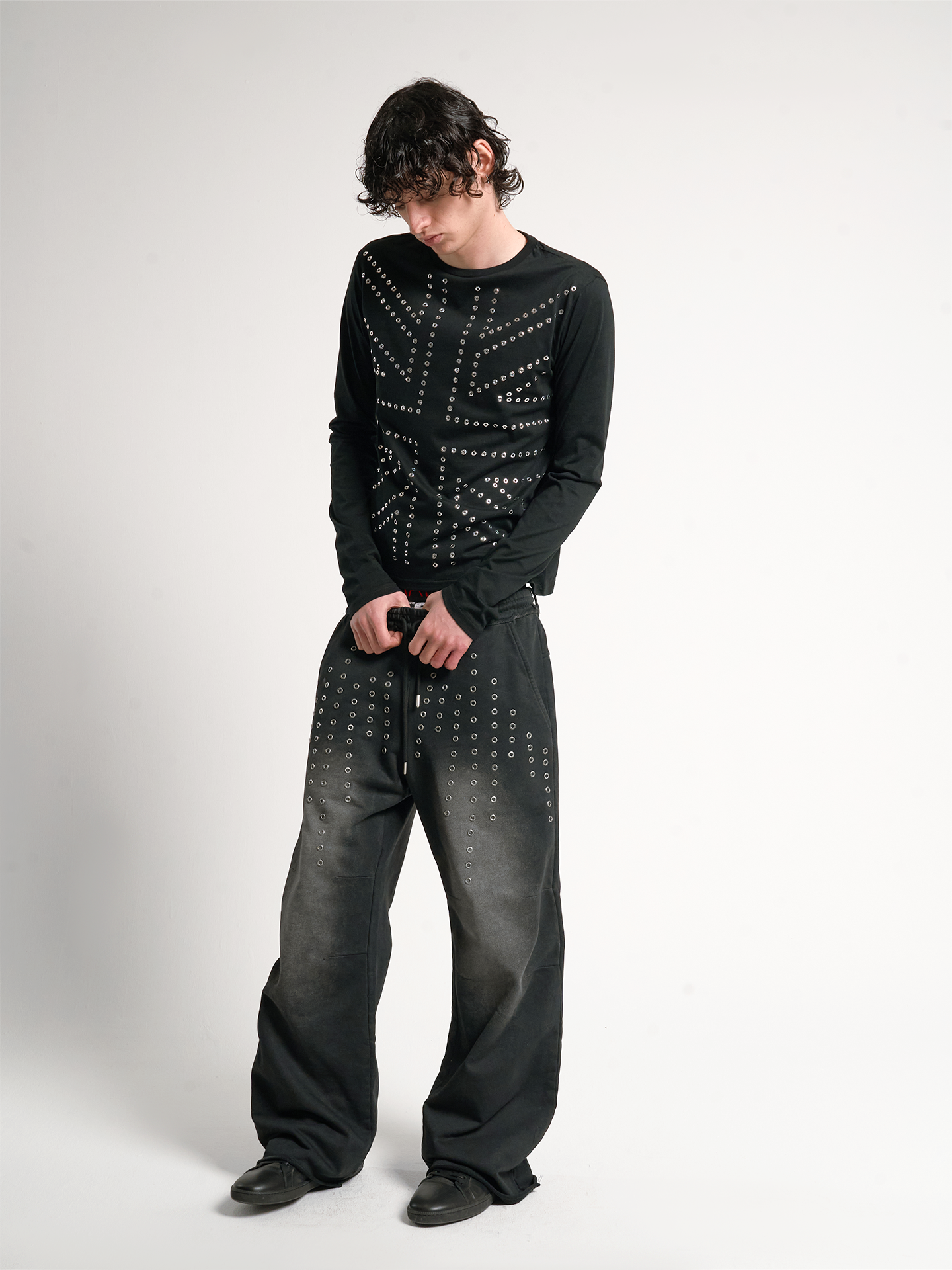 SHINY RHINESTONE BLACK TOP