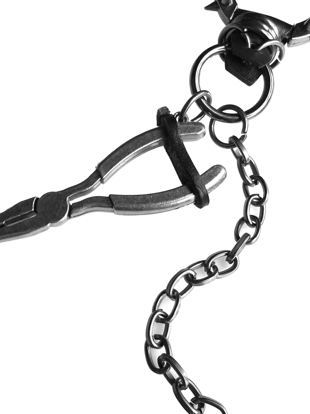 PUNK MECHANICAL BONE KEYCHAIN