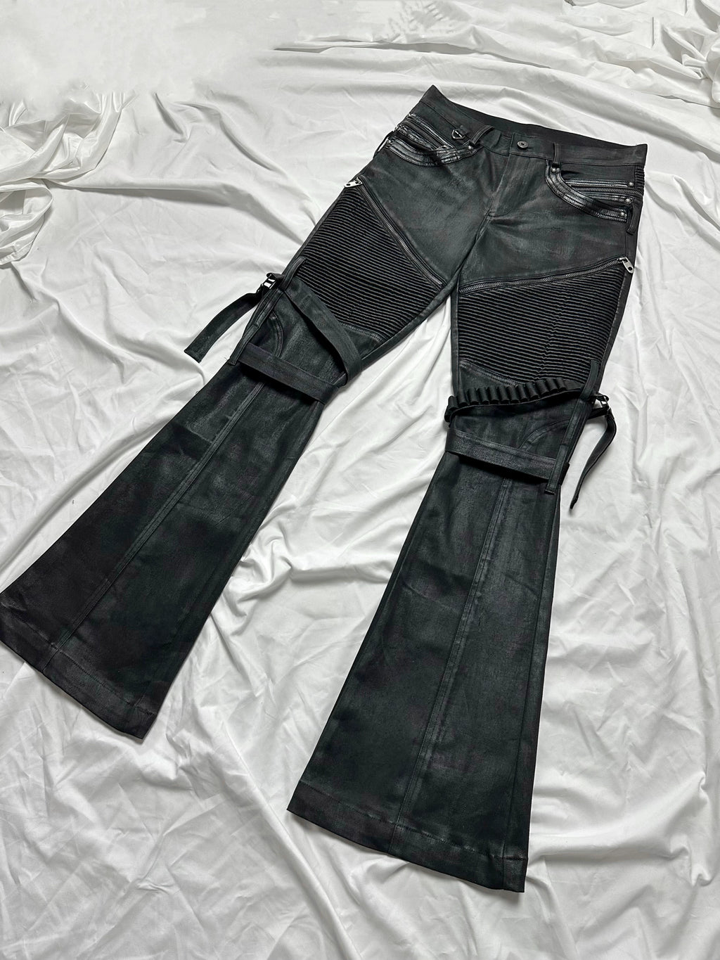 ADJUSTABLE SKINNY WAX PANTS
