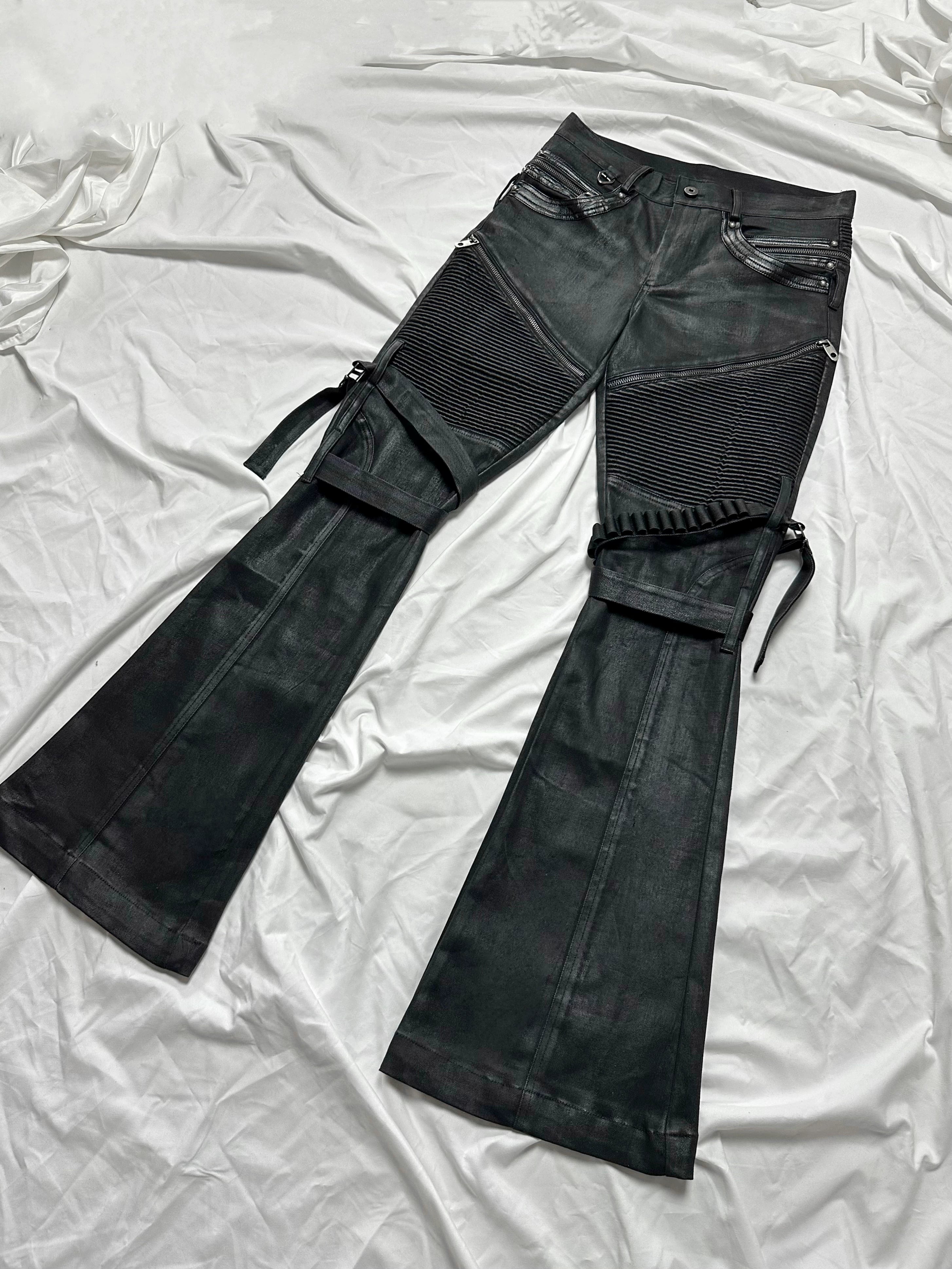 ADJUSTABLE SKINNY WAX PANTS